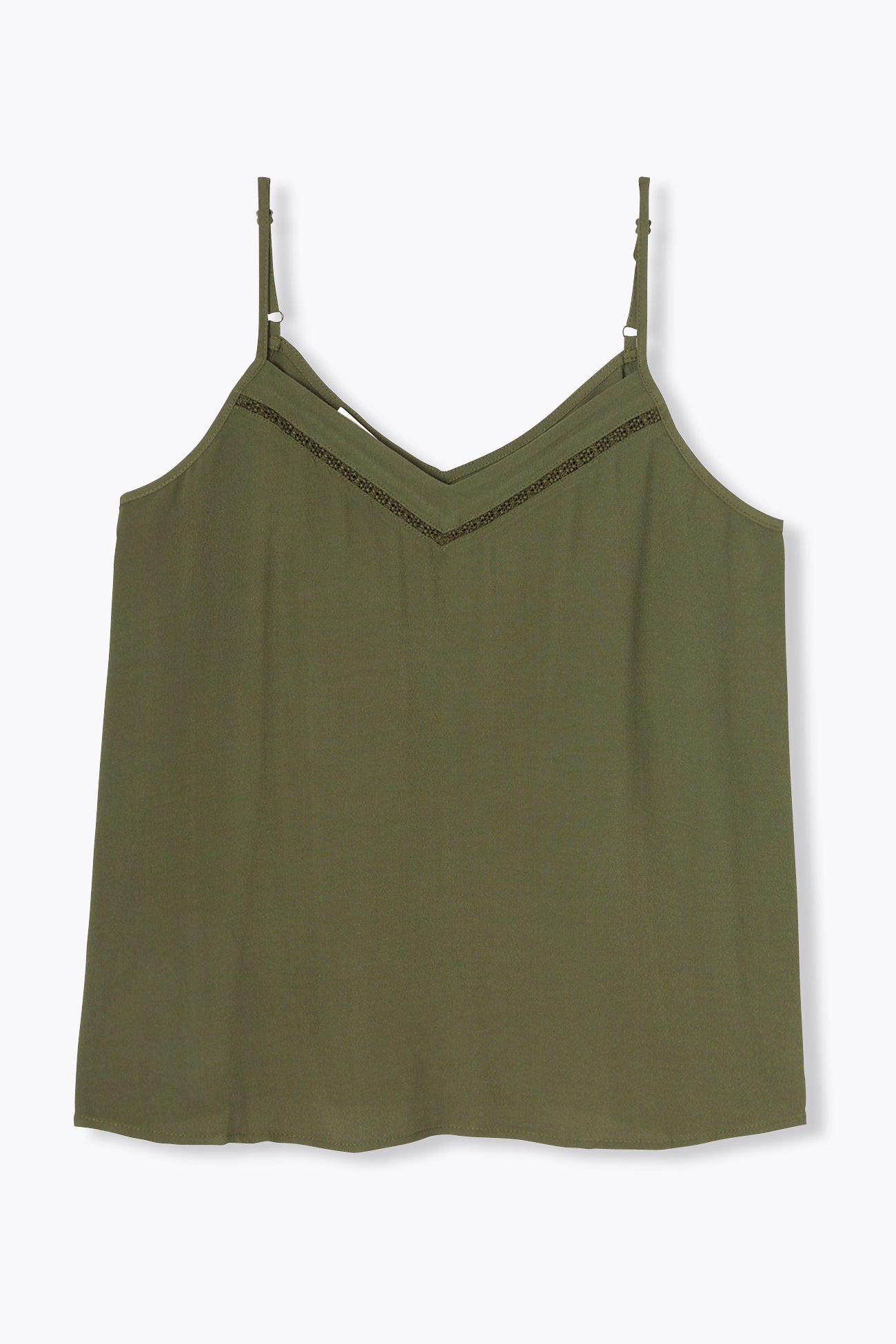Top à fines bretelles Femme – Kaki