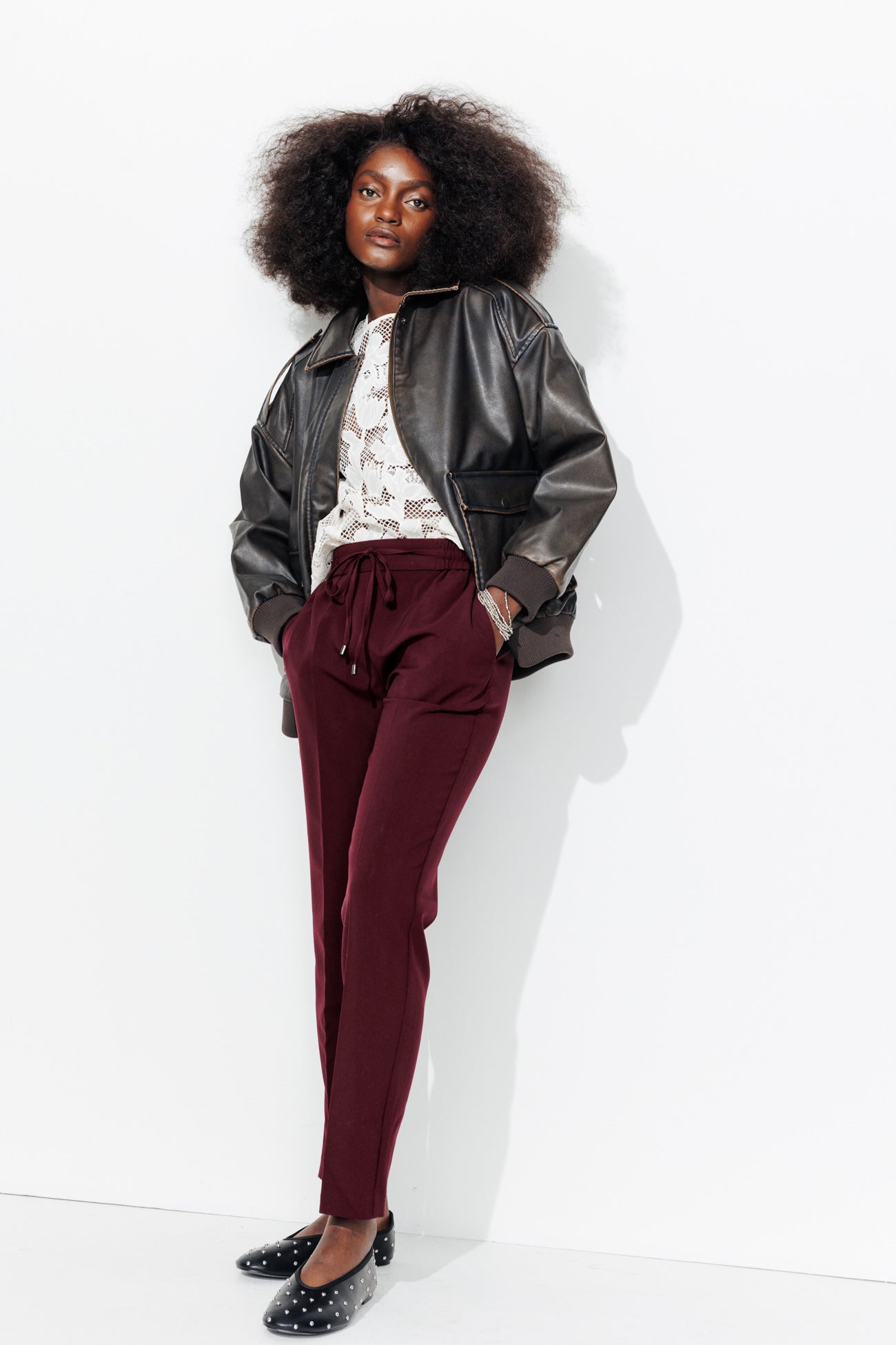 Pantalon jogpant Femme - Bordeaux