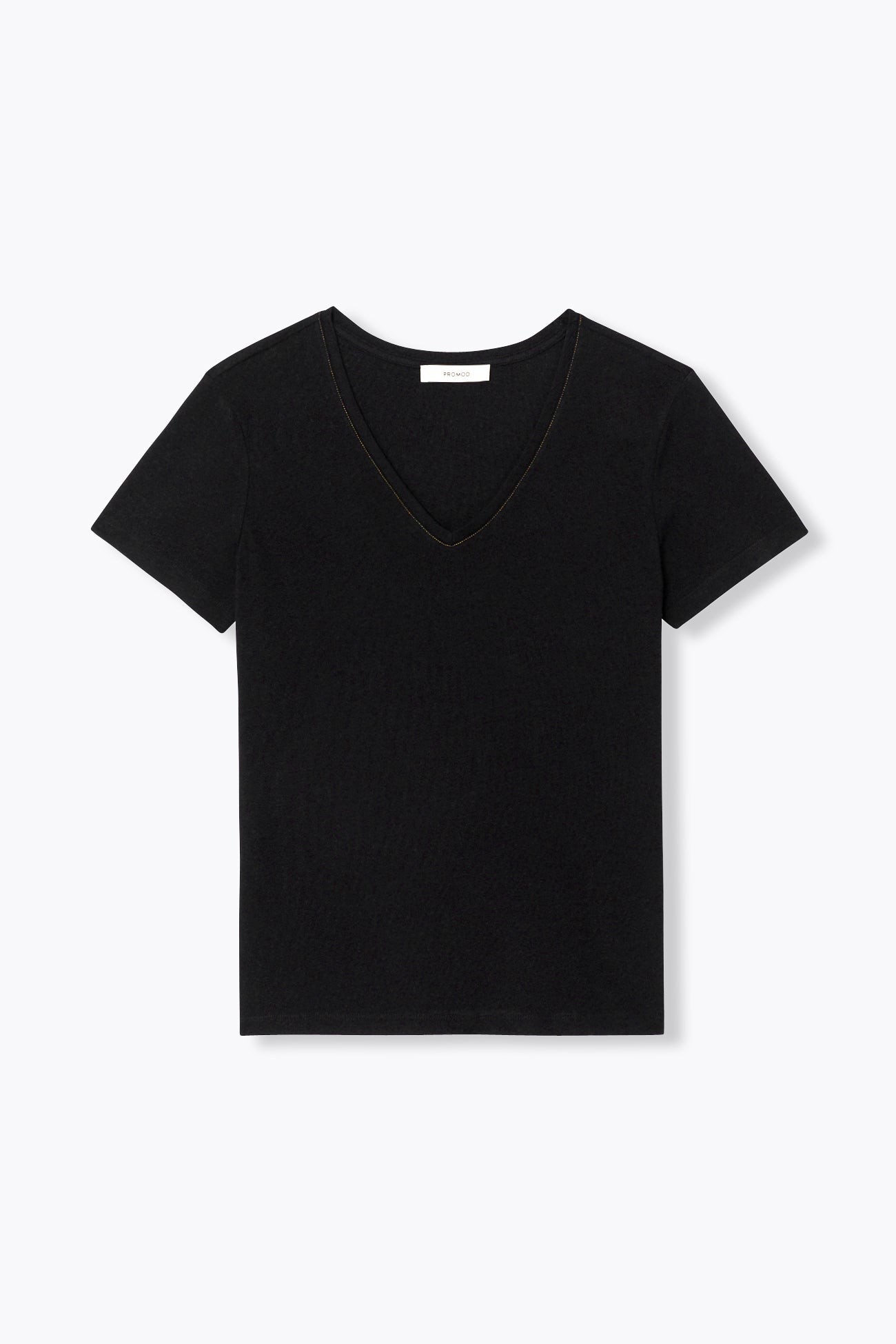 T-shirt col V Femme - Noir – Image 5
