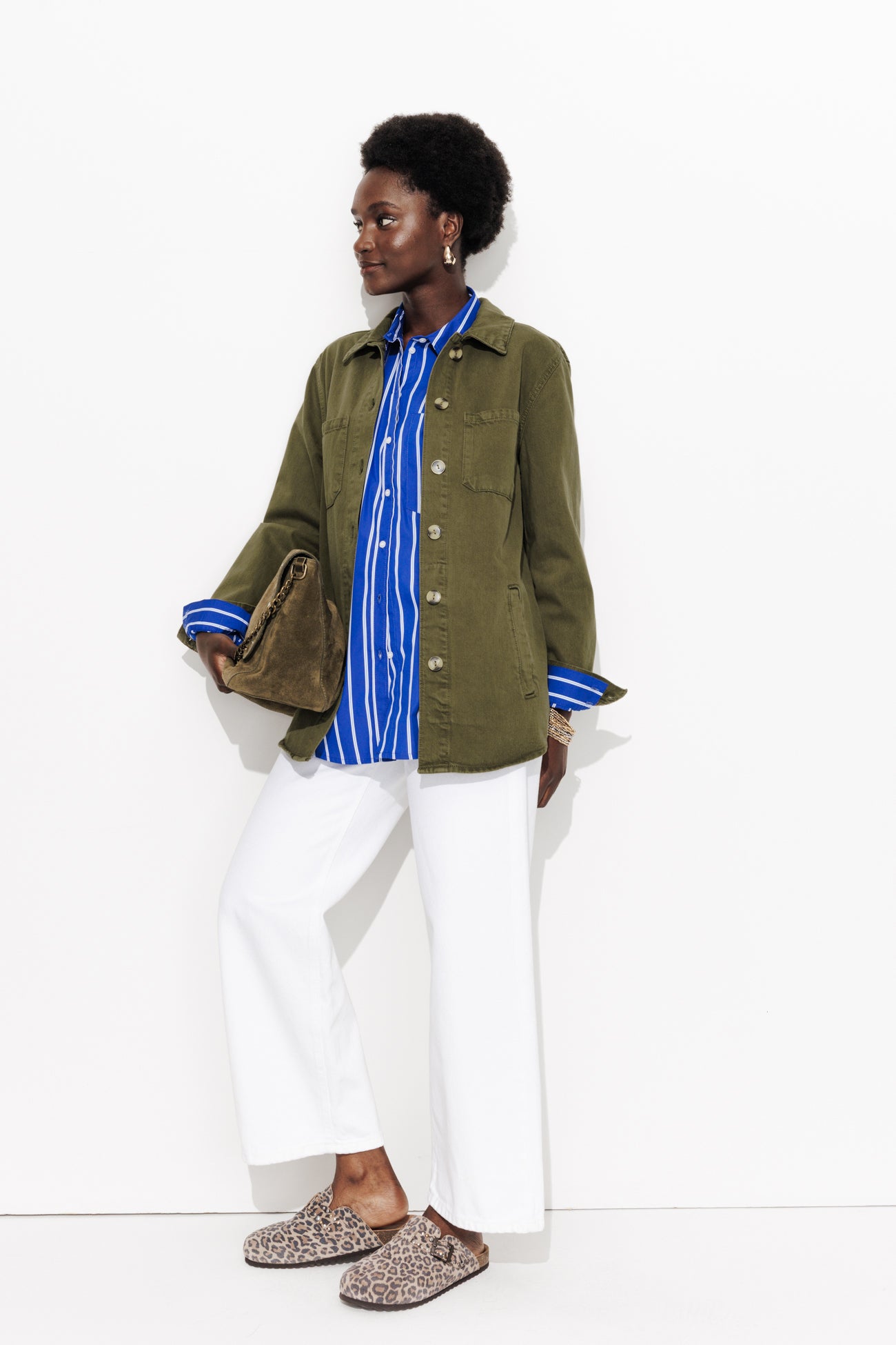 ALMA veste surchemise en jean – Mousse