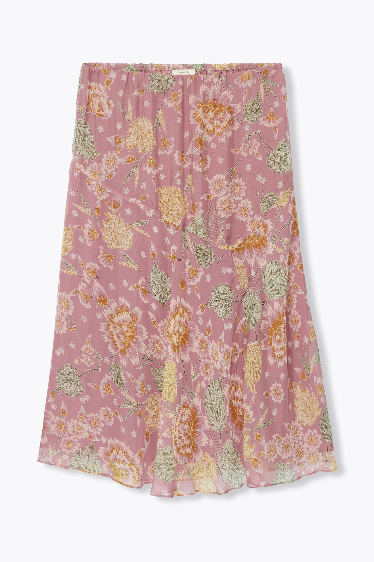 Jupe midi viscose soie - Imprimé lilas – Image 5