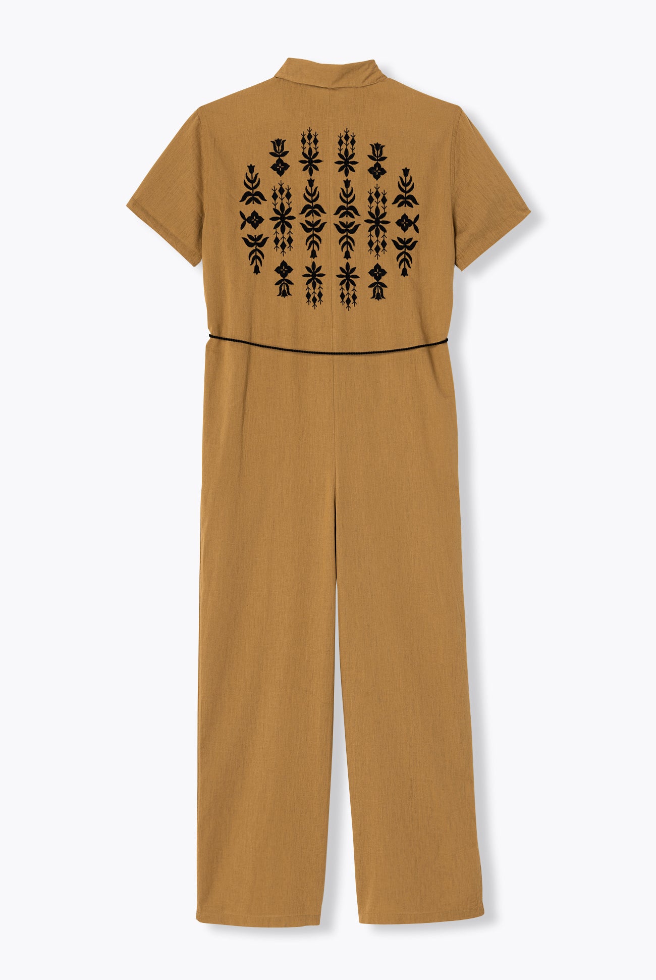 Combi-pantalon brodée Femme - Ocre – Image 3
