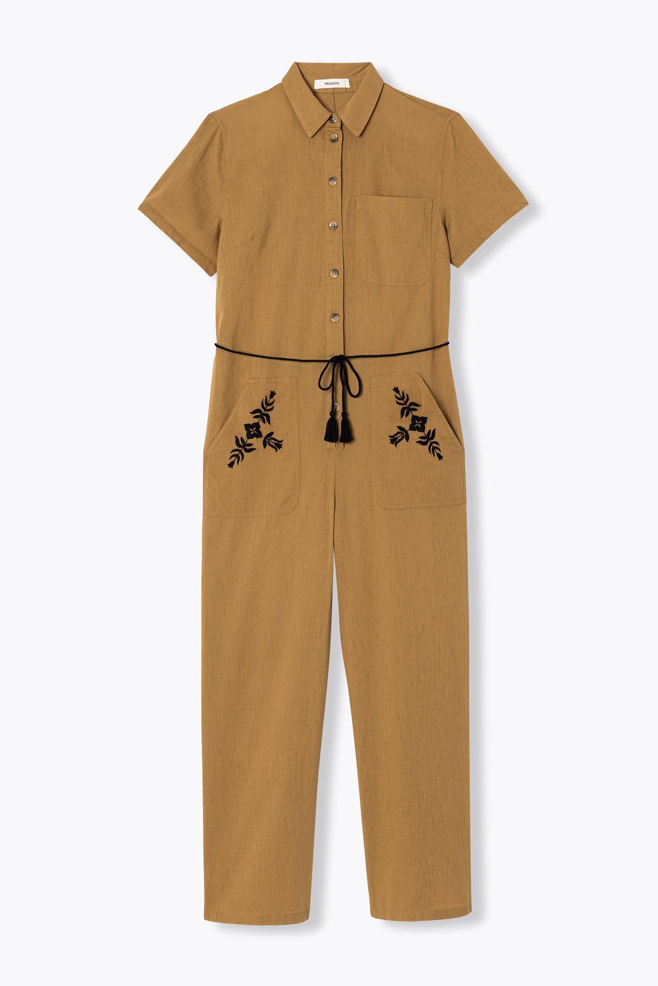 Combi-pantalon brodée Femme - Ocre – Image 5
