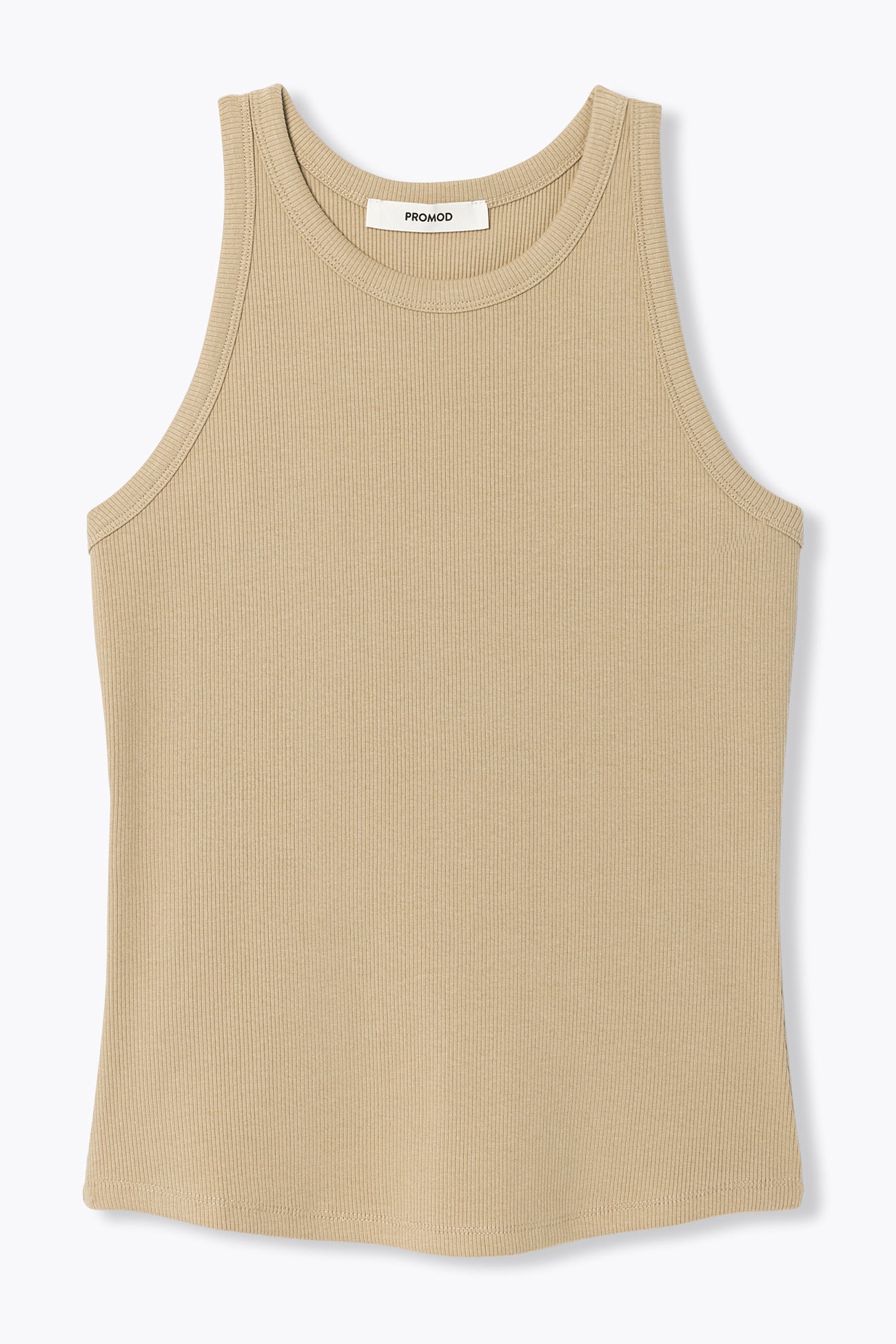 Débardeur en coton côtelé – Beige