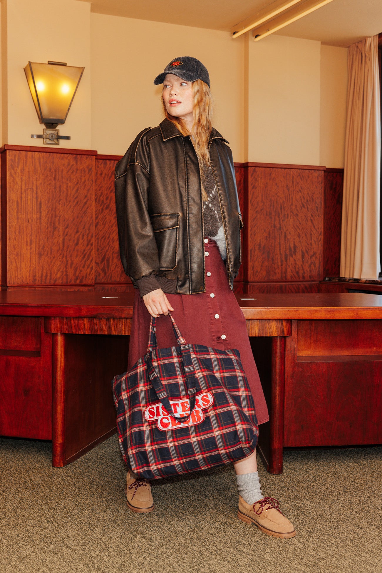 Blouson en simili fourré Femme - Marron