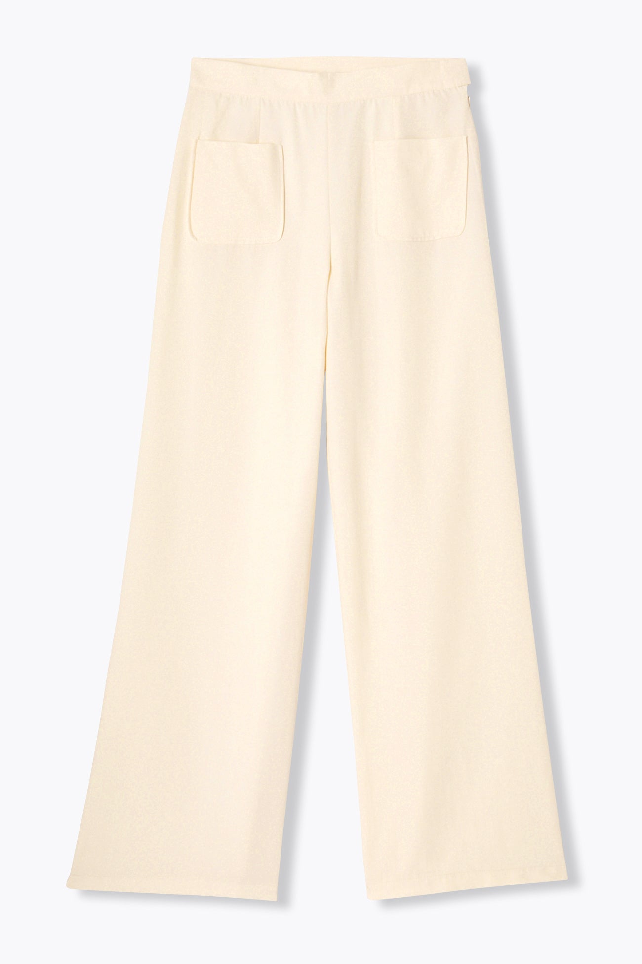 Pantalon large taille haute - Ecru – Image 5