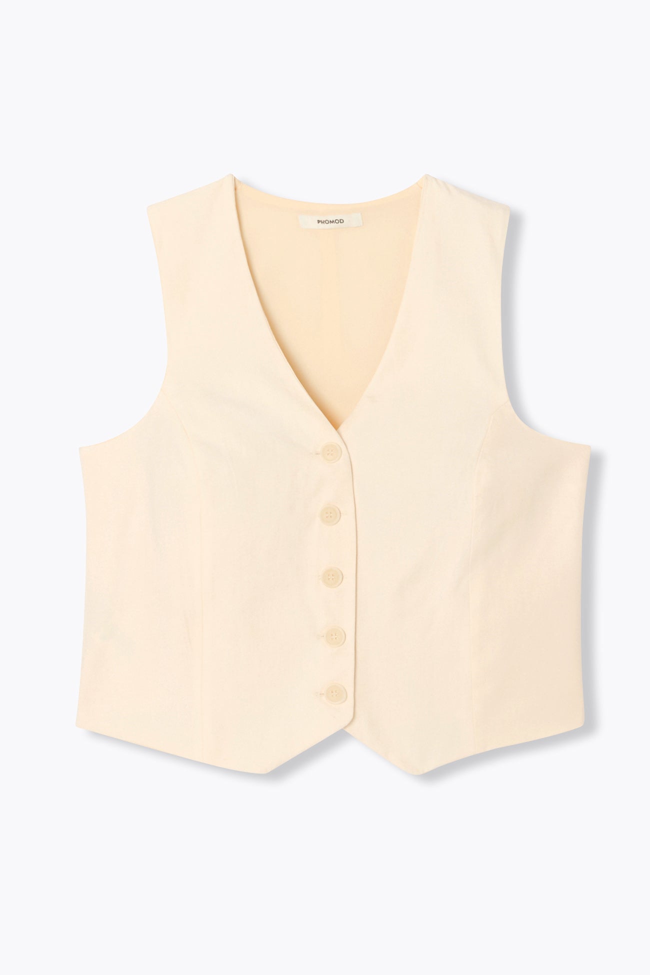 Veston uni boutonné Femme - Ecru – Image 5