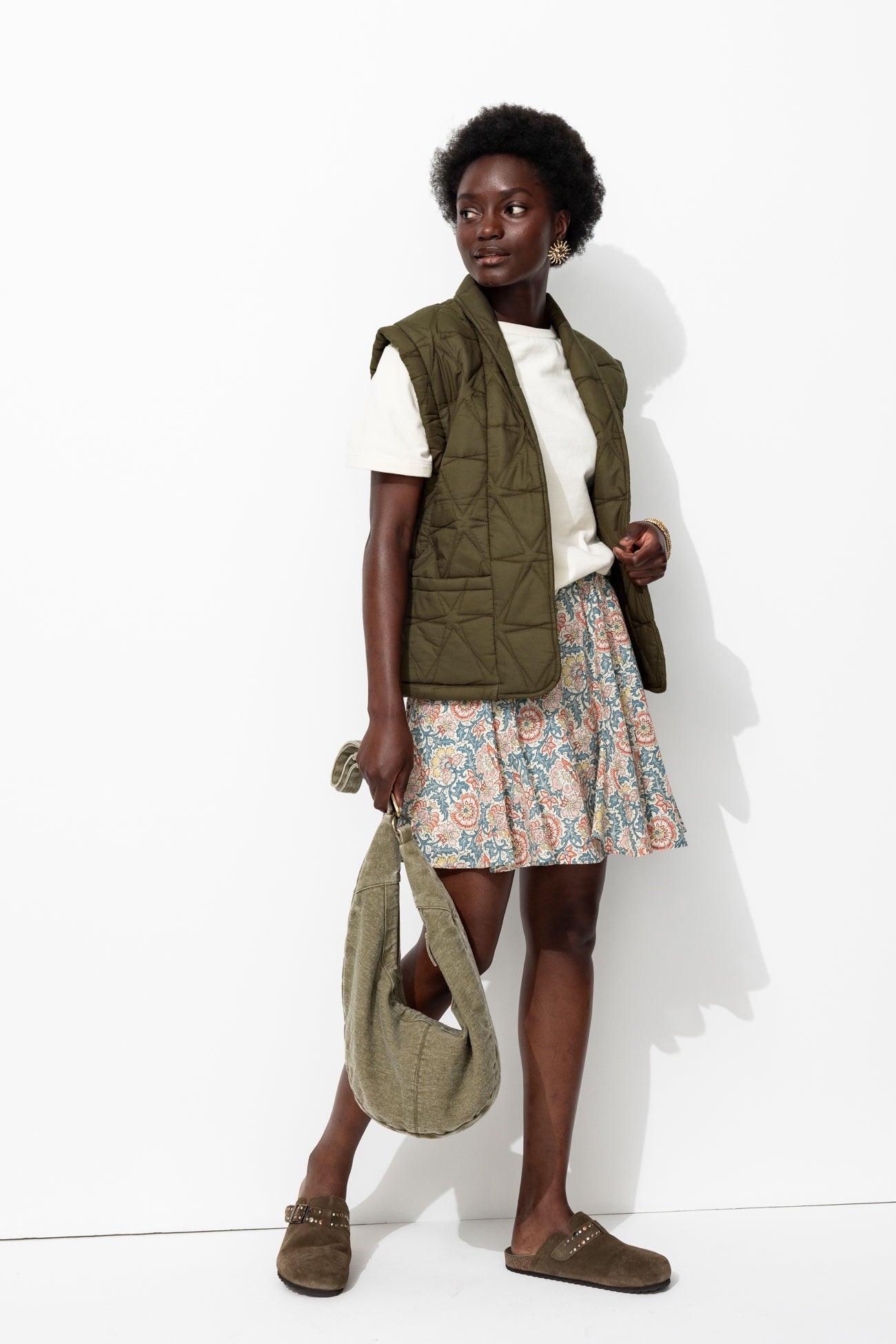 Veste matelassée sans manches - Kaki