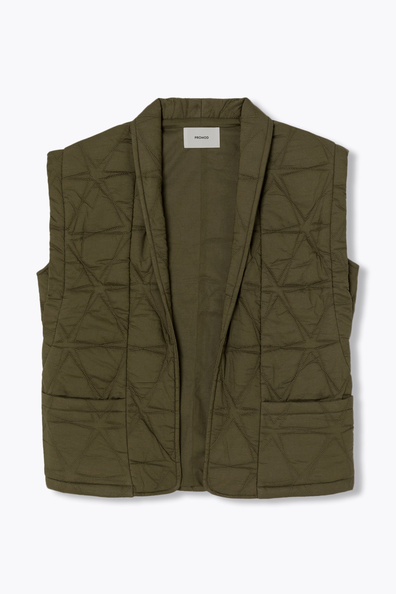 Veste matelassée sans manches - Kaki – Image 5