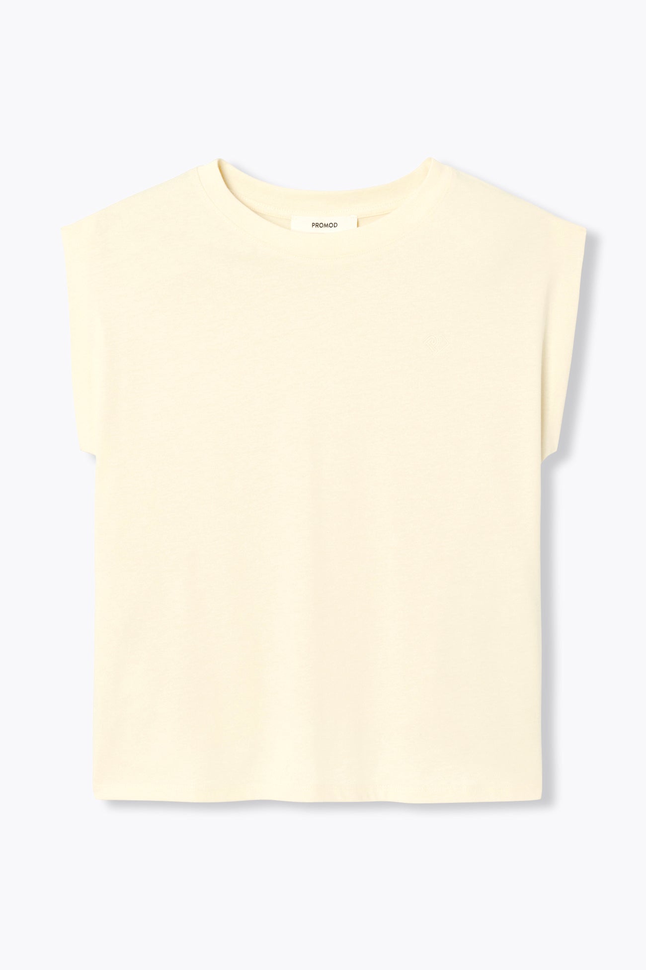 T-shirt uni logo Promod – Ecru
