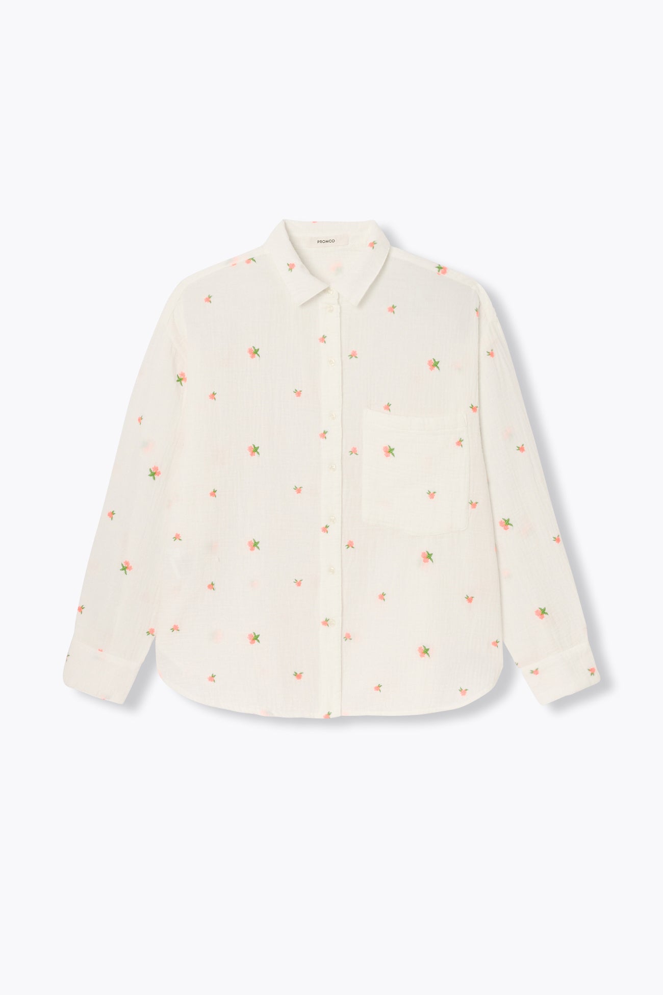Chemise brodée gaze de coton - Ecru – Image 5
