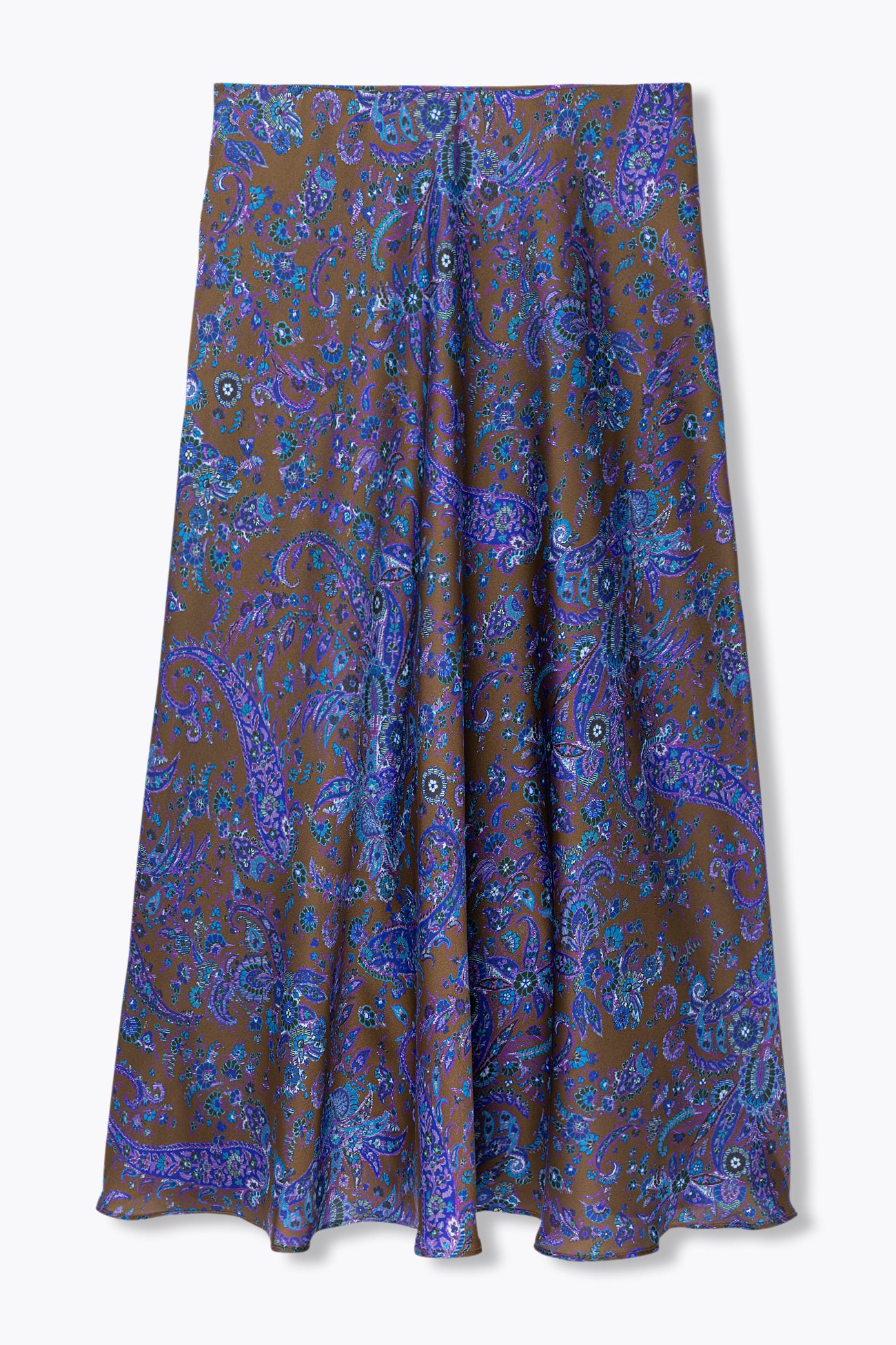 Jupe imprimée en satin Femme - Imprimé marron – Image 5