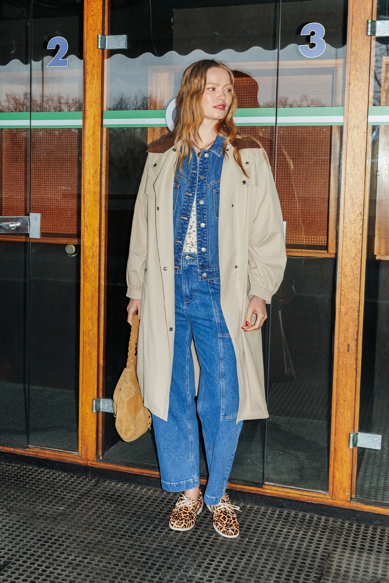Trench long ceinturé Femme - Camel – Image 2