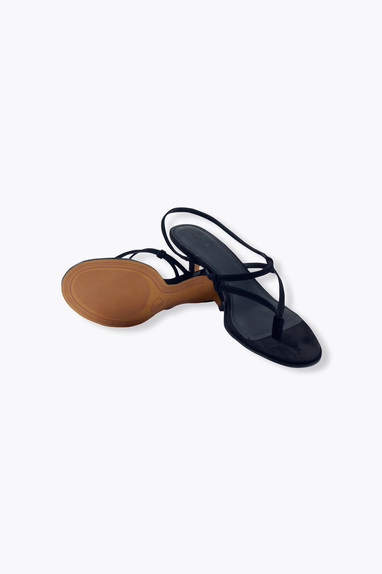 Sandales en cuir suédé Femme – Noir