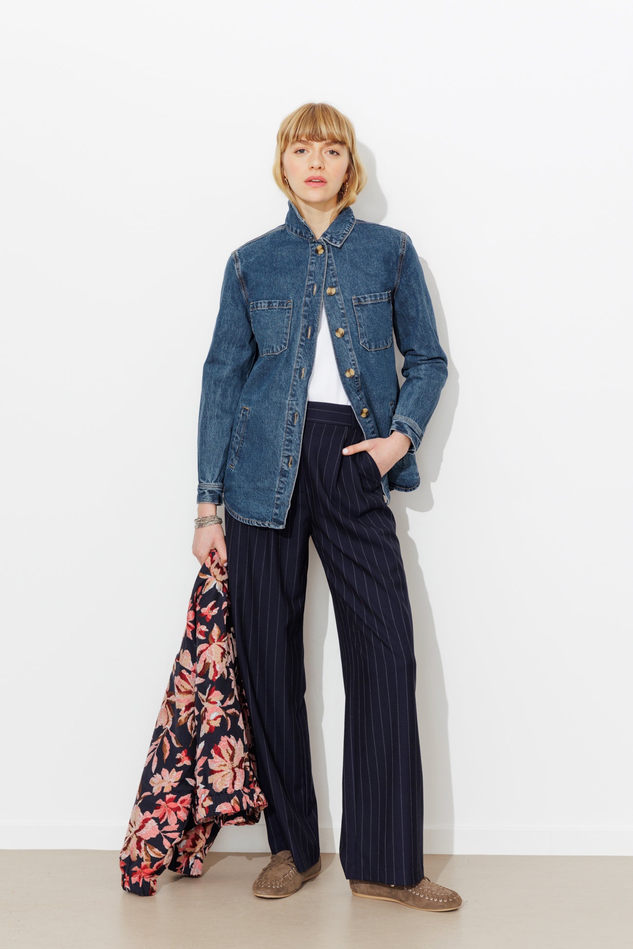 ALMA veste surchemise en jean - Jean moyen