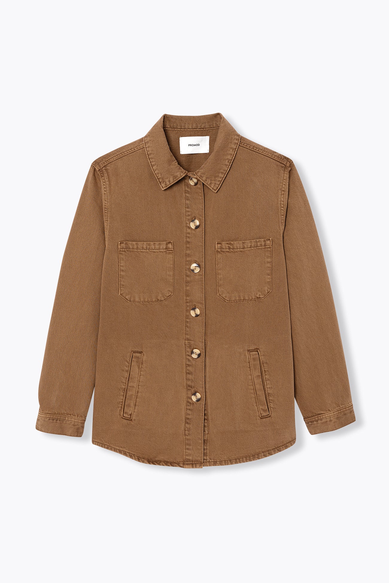 ALMA veste surchemise en toile - Tabac – Image 5