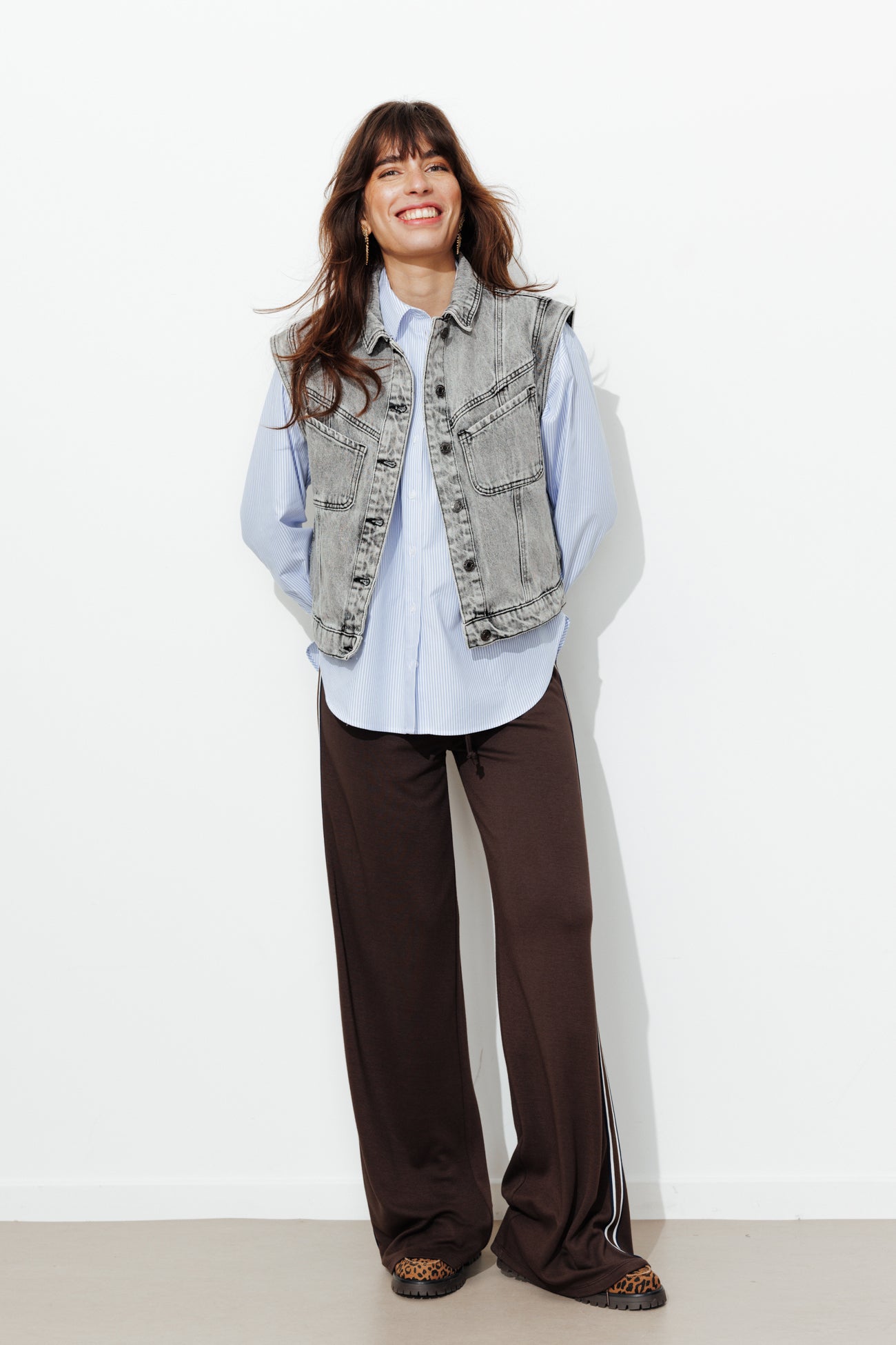 Veste jean sans manches LEONIE - Jeans gris