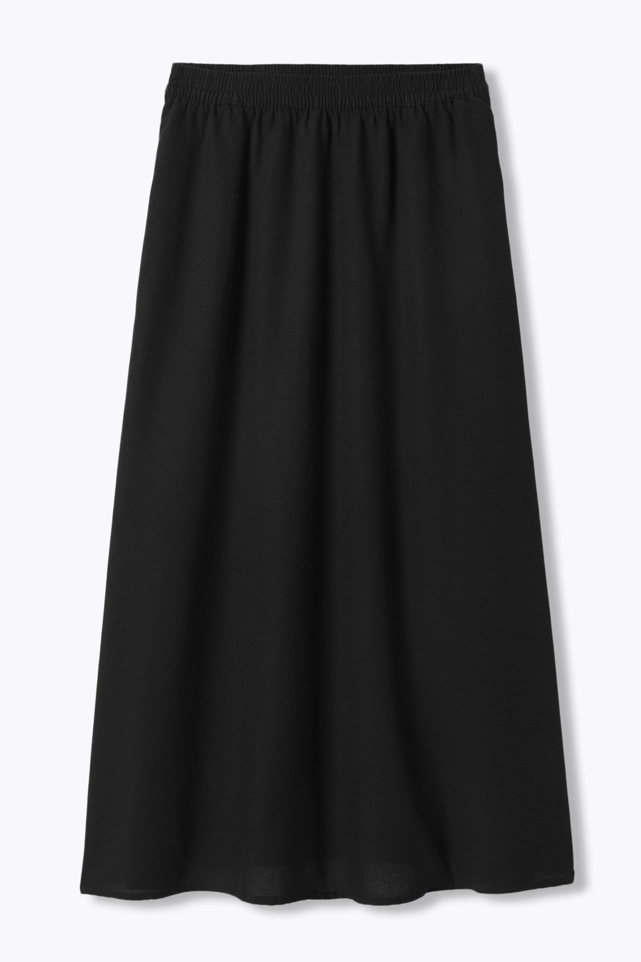 Jupe mi-longue unie Femme – Noir
