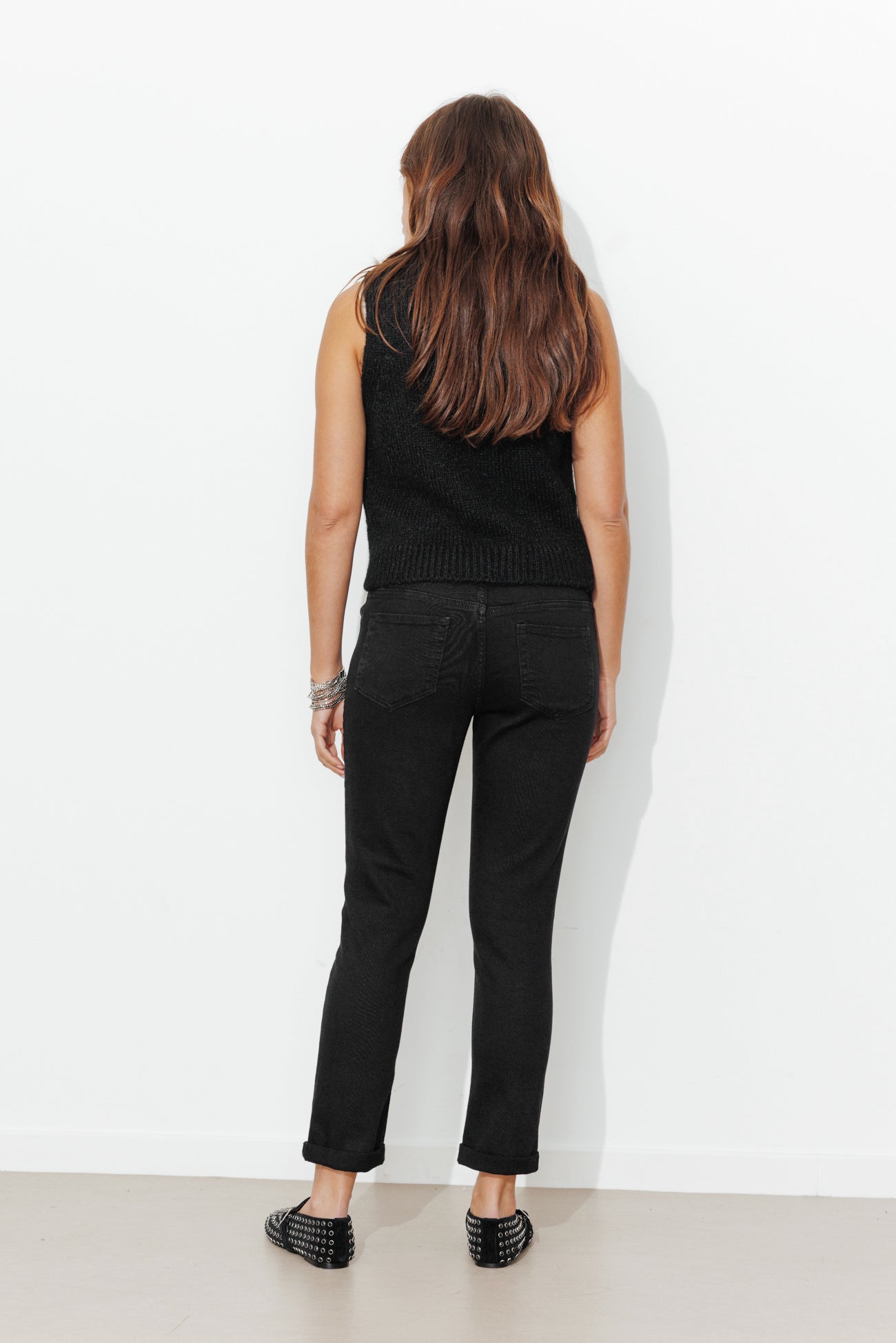 LUCIEN jean girlfriend cropped - Noir – Image 3