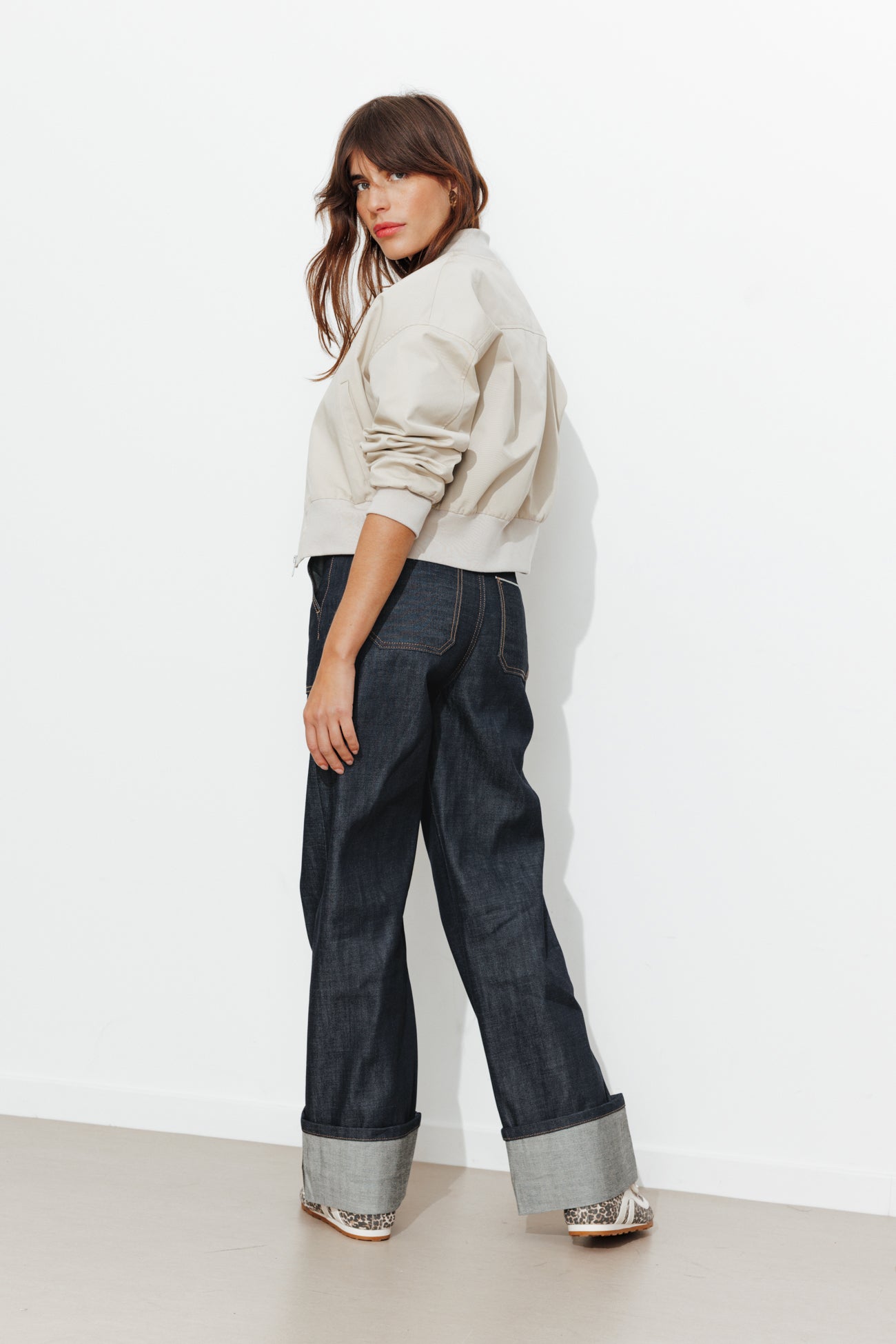Jean large selvedge Femme - Jean rinse – Image 3