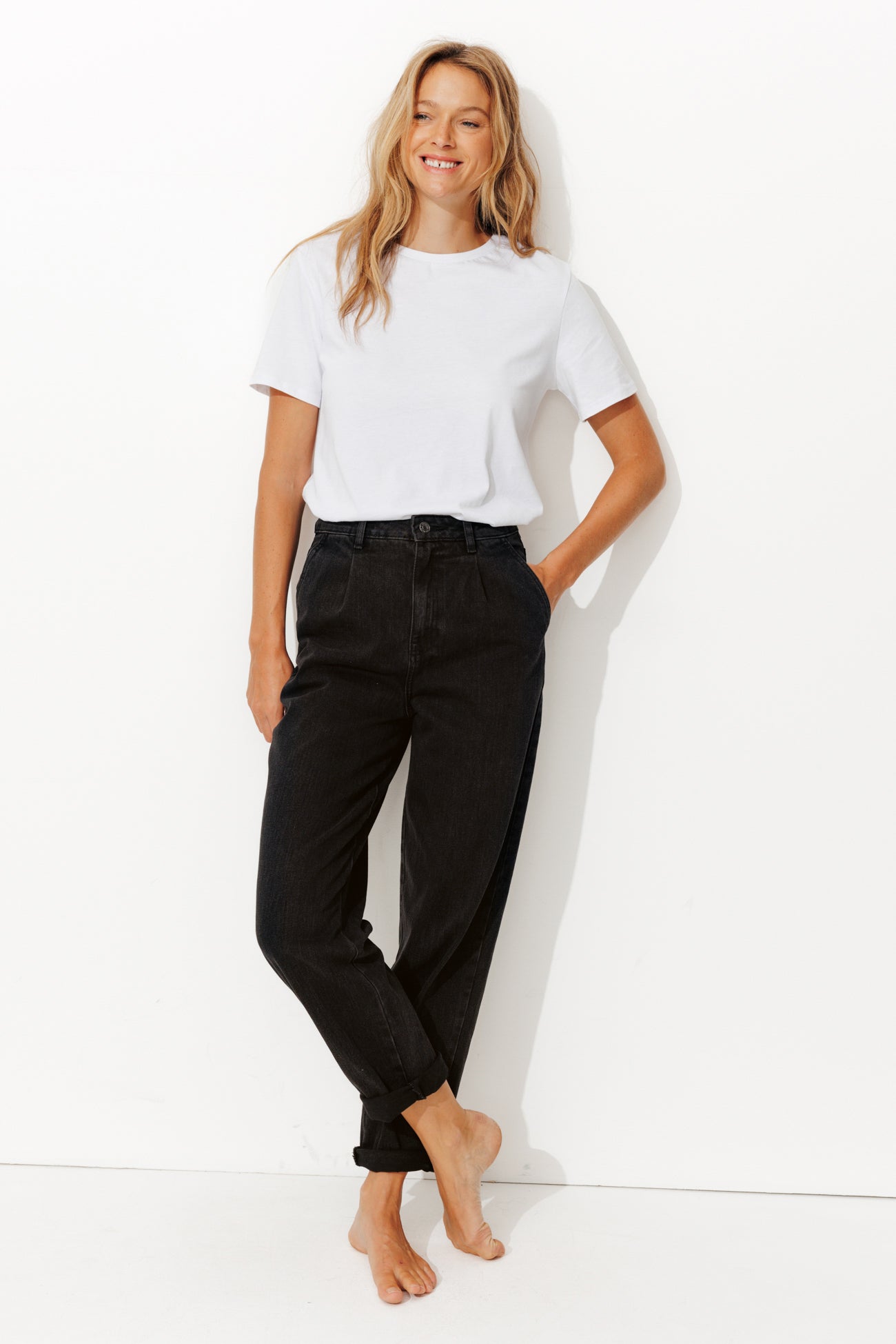 OSCAR jean slouchy Femme - Noir