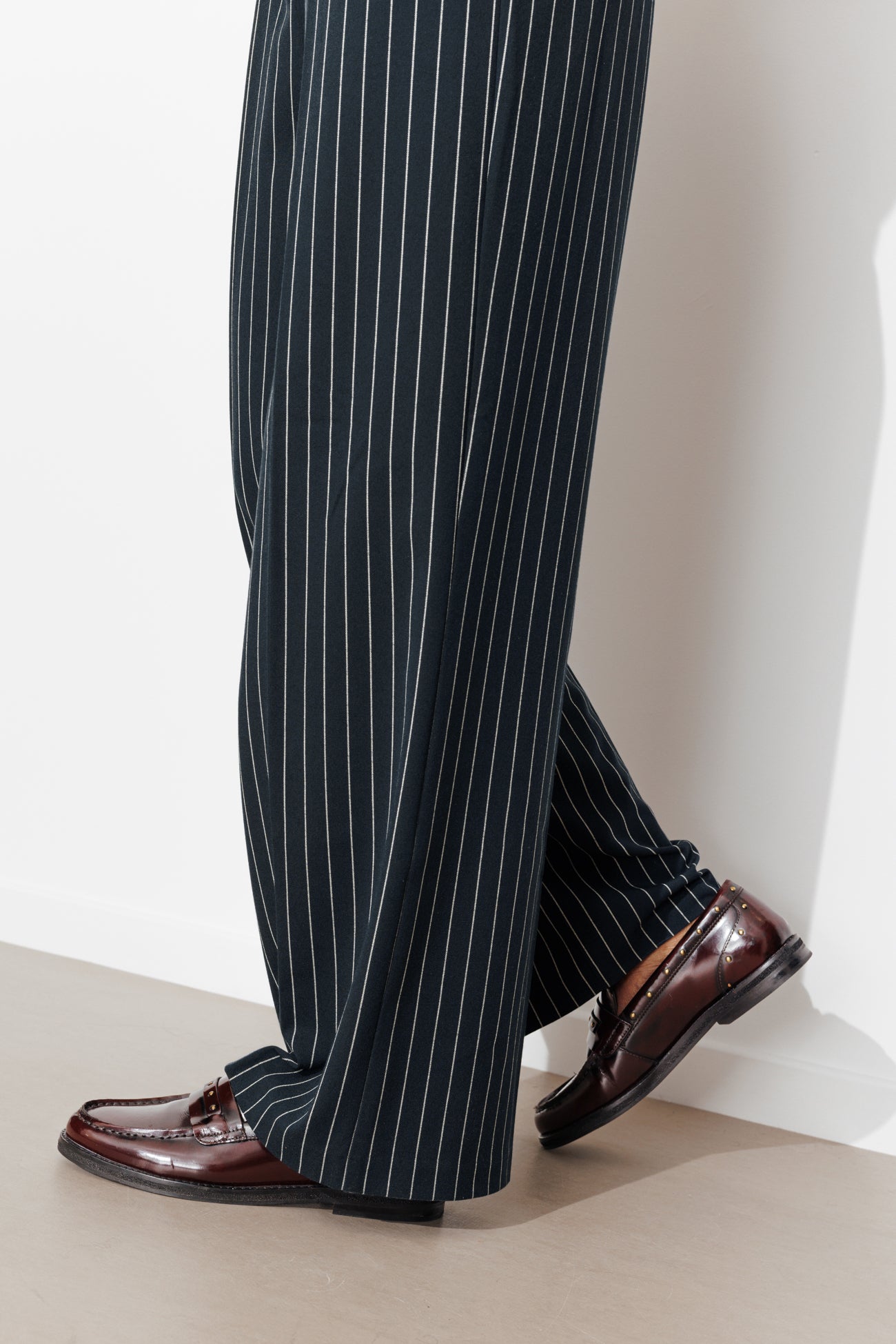 Pantalon tailleur rayé Femme - Rayé marine – Image 4