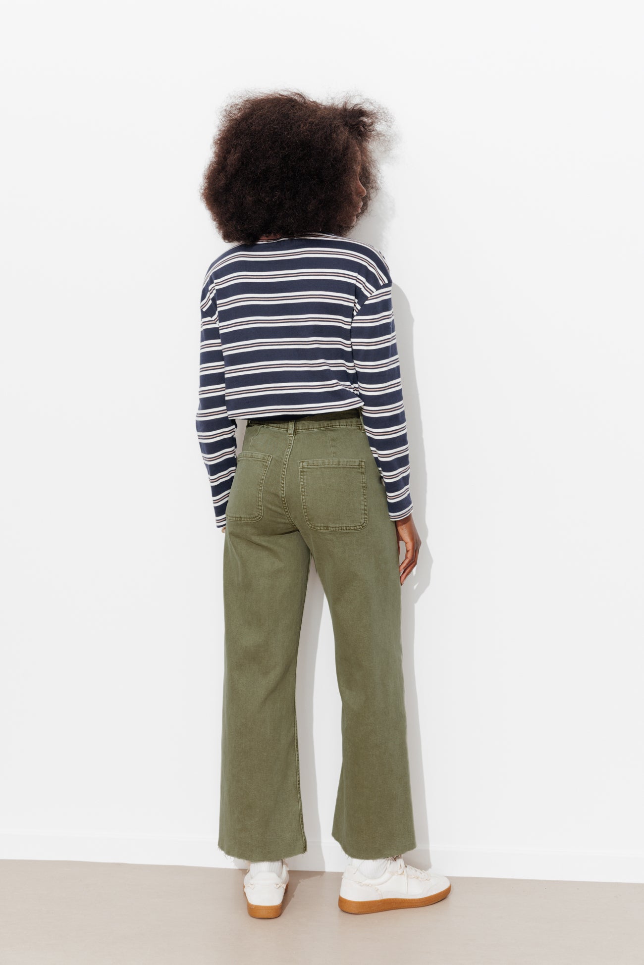 HECTOR pantalon taille haute - Kaki – Image 3