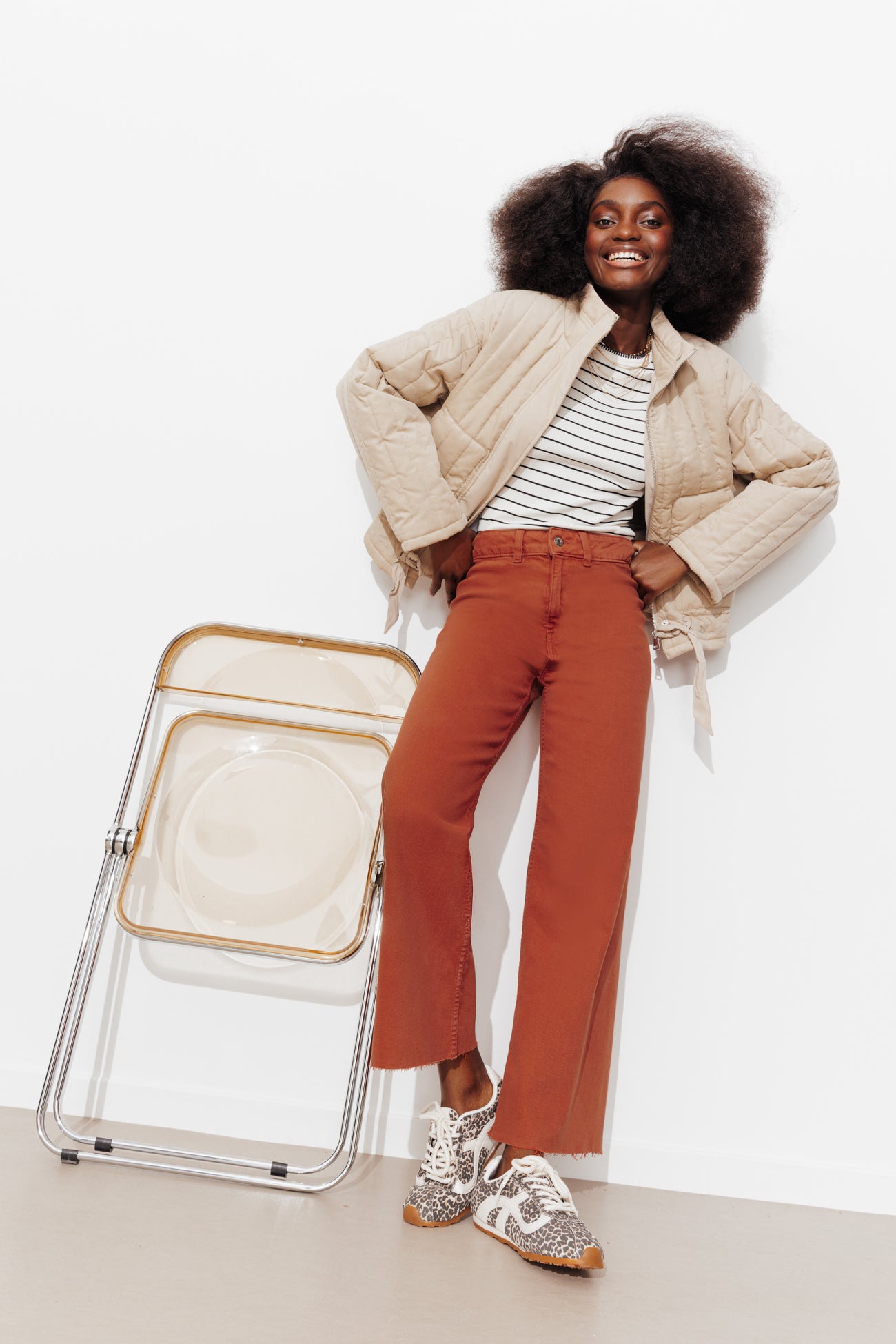 HECTOR pantalon taille haute – Rose