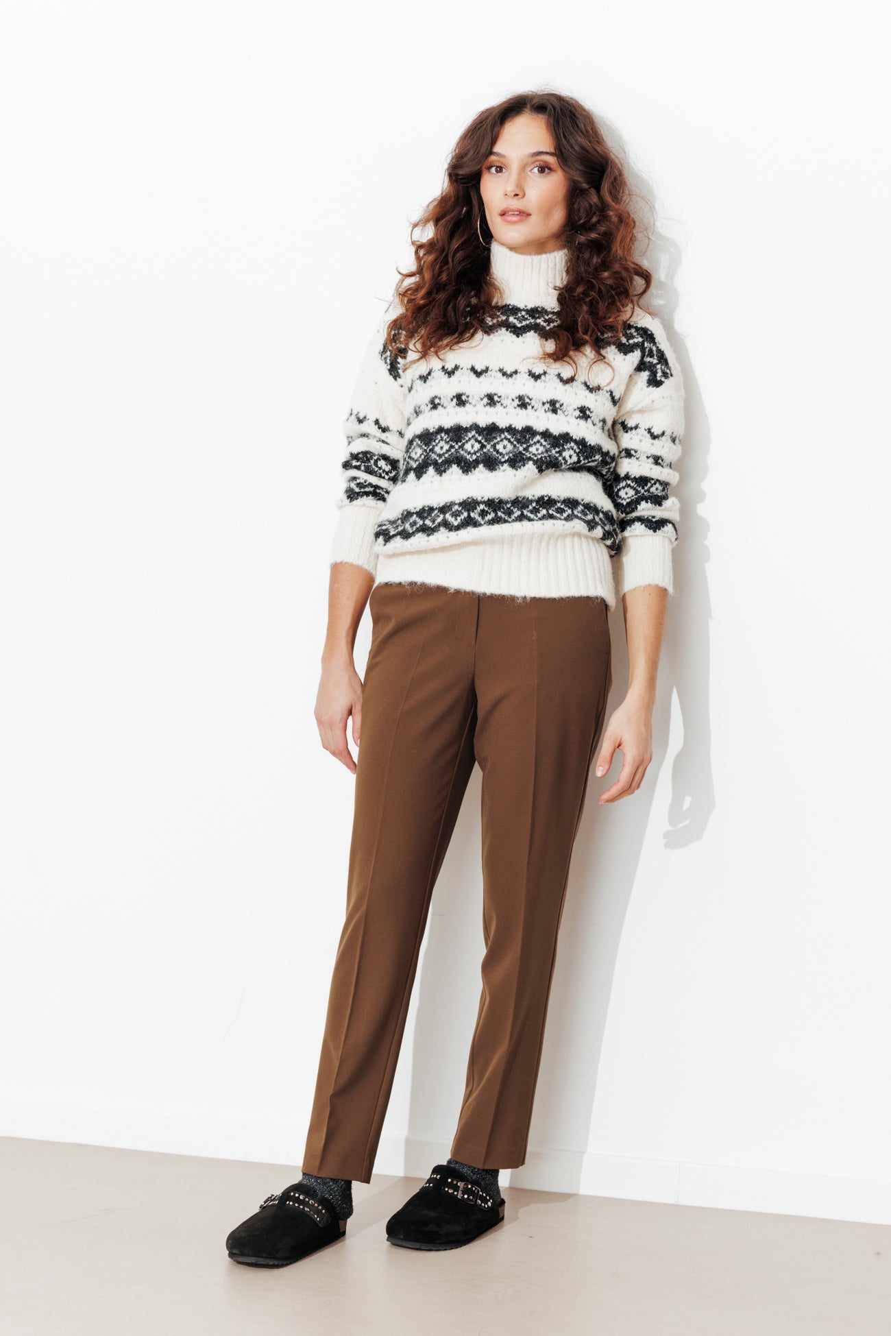 Pantalon cigarette Femme – Tabac