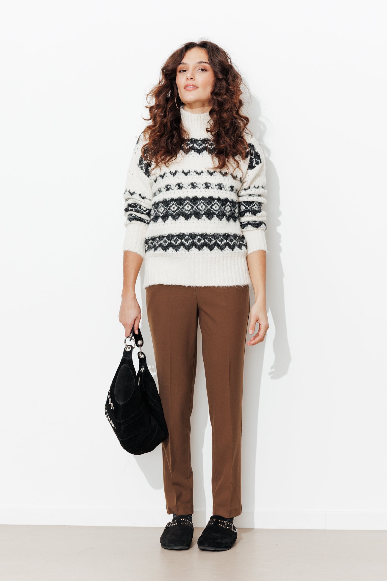 Pantalon cigarette Femme – Tabac