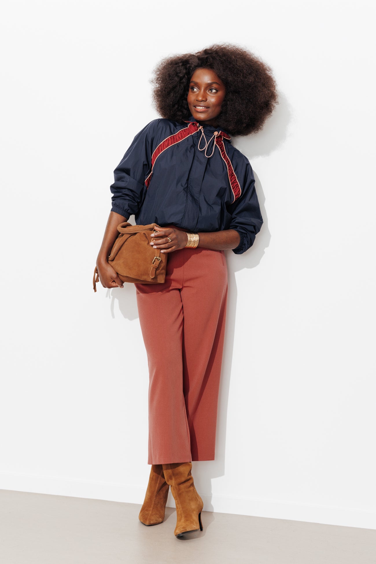 Pantalon large et court Femme - Rose
