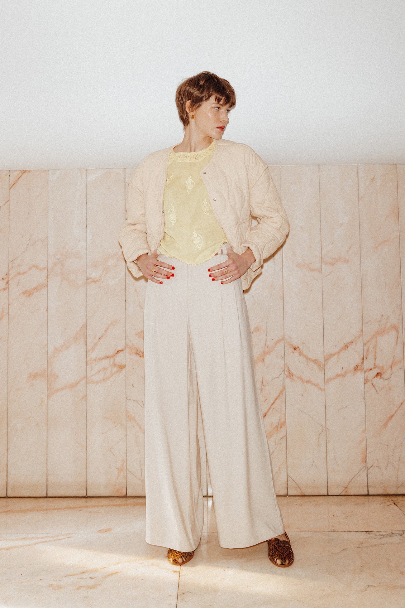 Pantalon de tailleur Femme - Beige