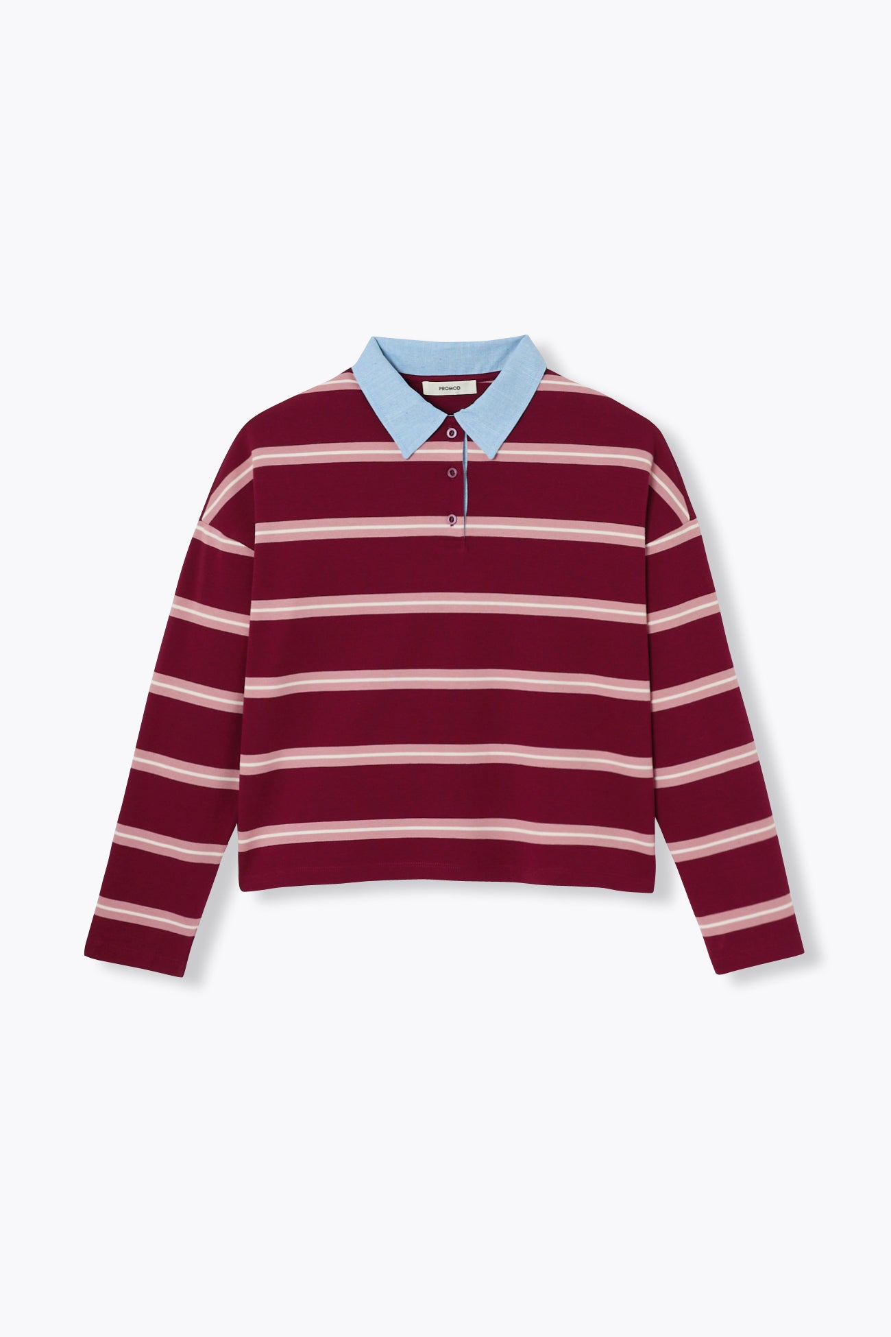T-shirt polo rayé Femme – Rayures multicolores