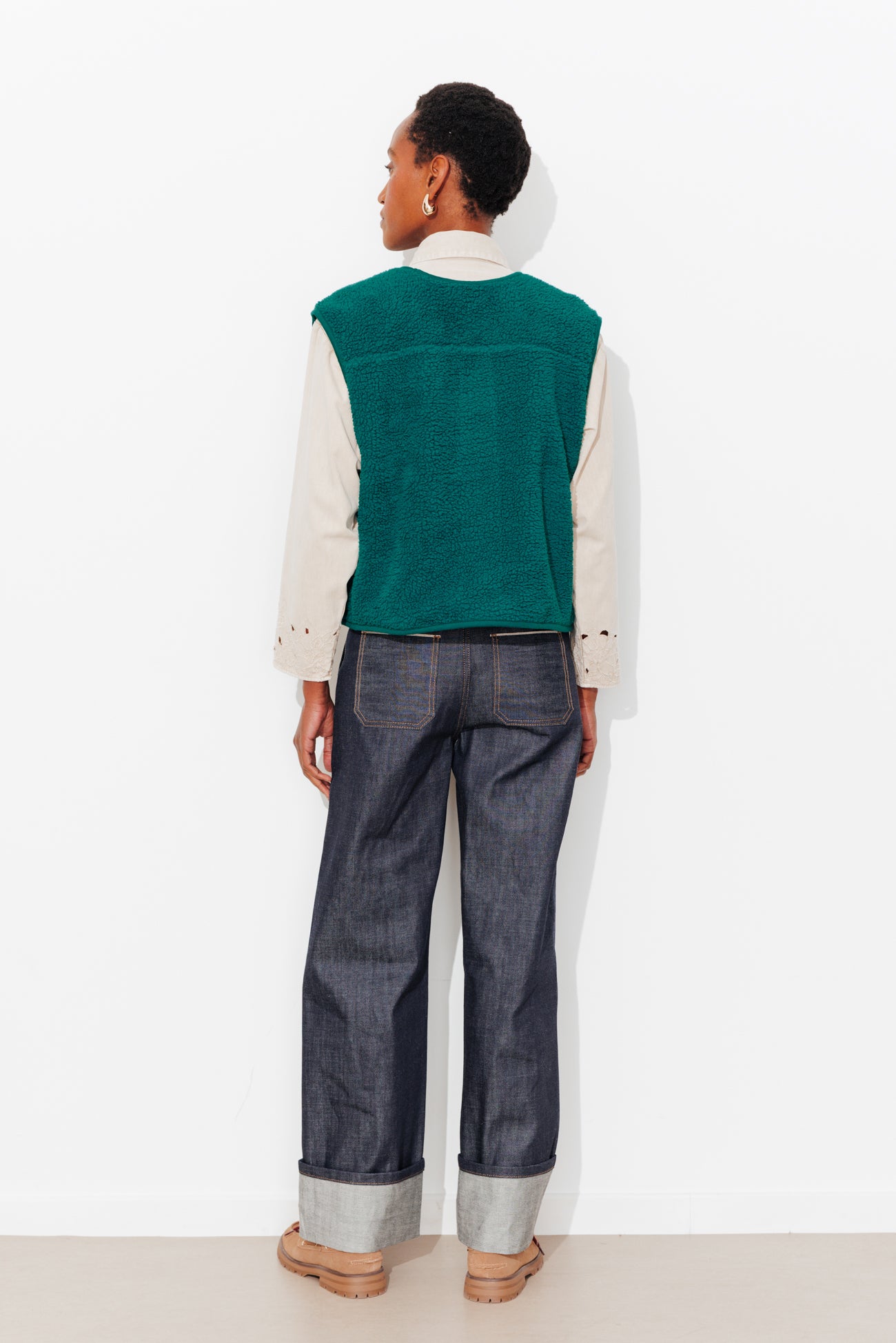 PALOMA veste réversible - Vert émeraude – Image 3