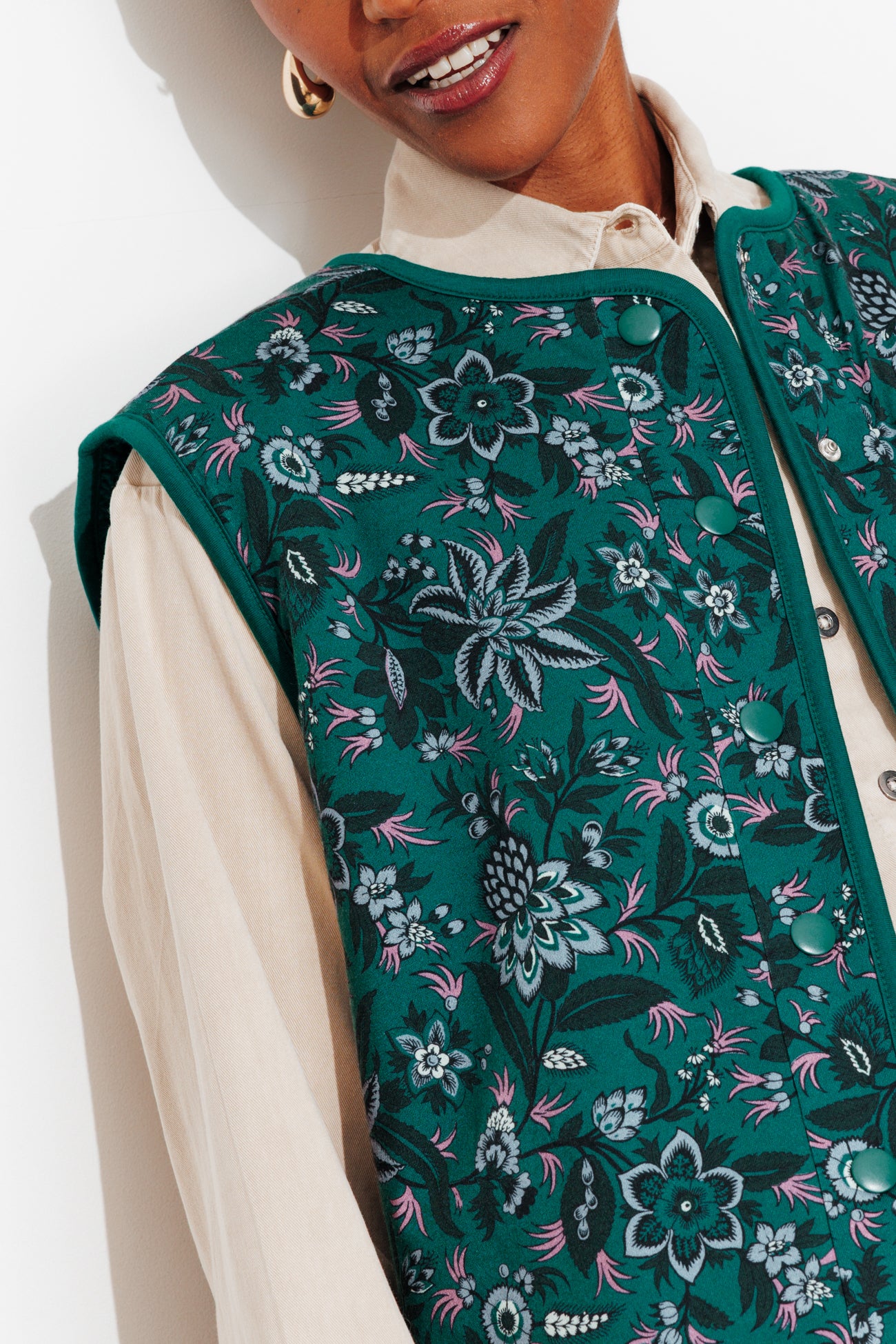 PALOMA veste réversible - Vert émeraude – Image 4