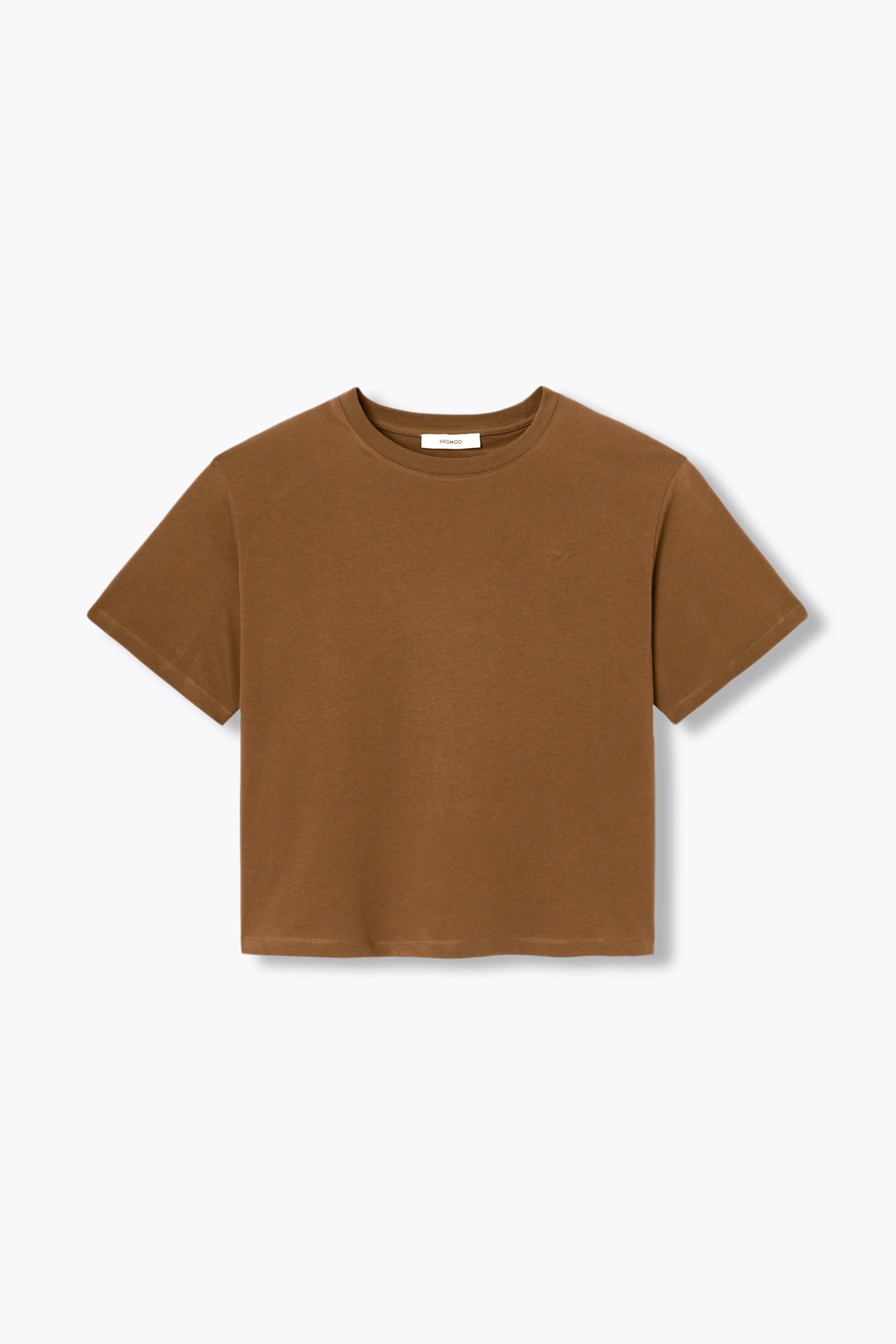 T-shirt basique col rond Femme – Tabac