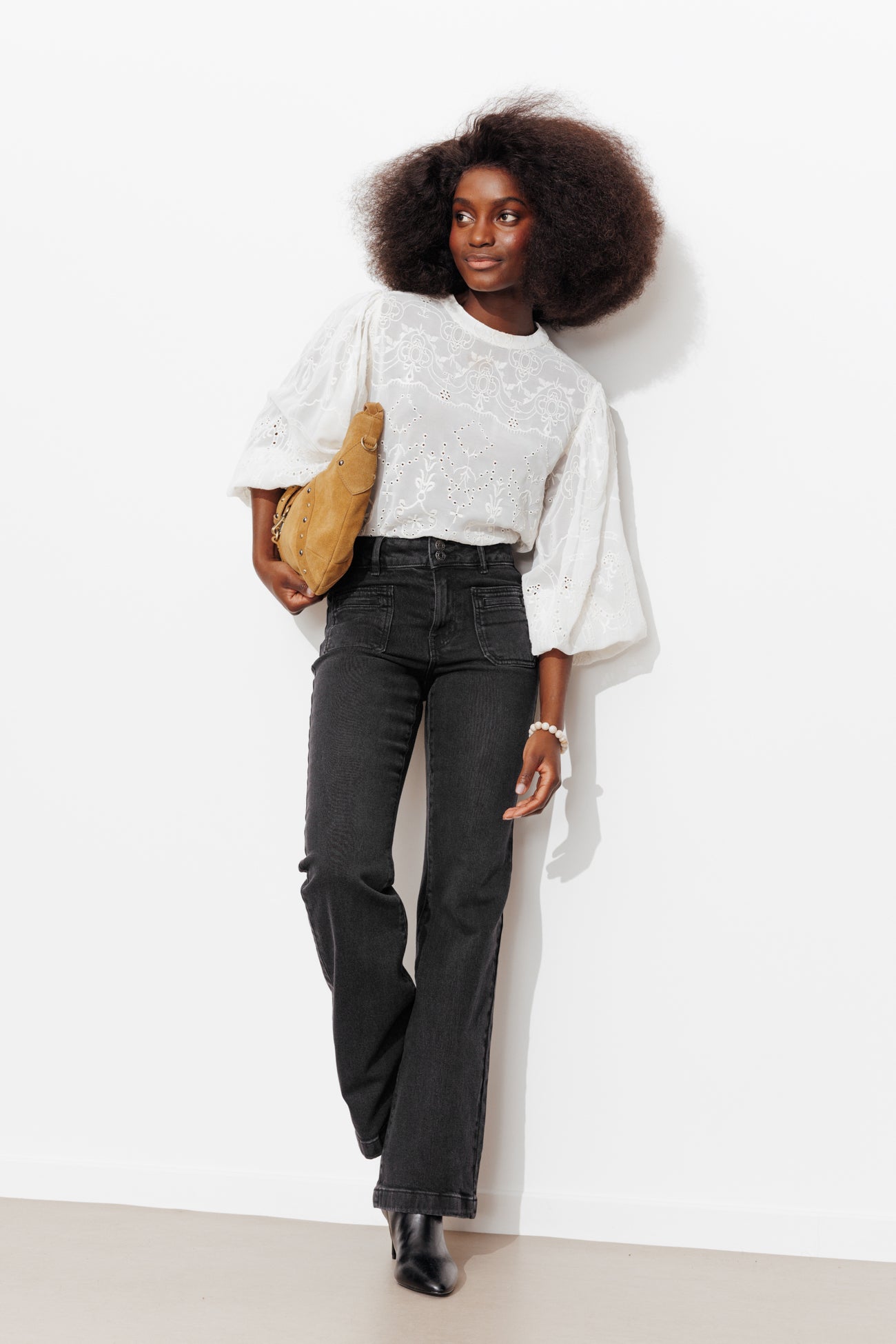 EUGENE Jean flare seventies – Noir