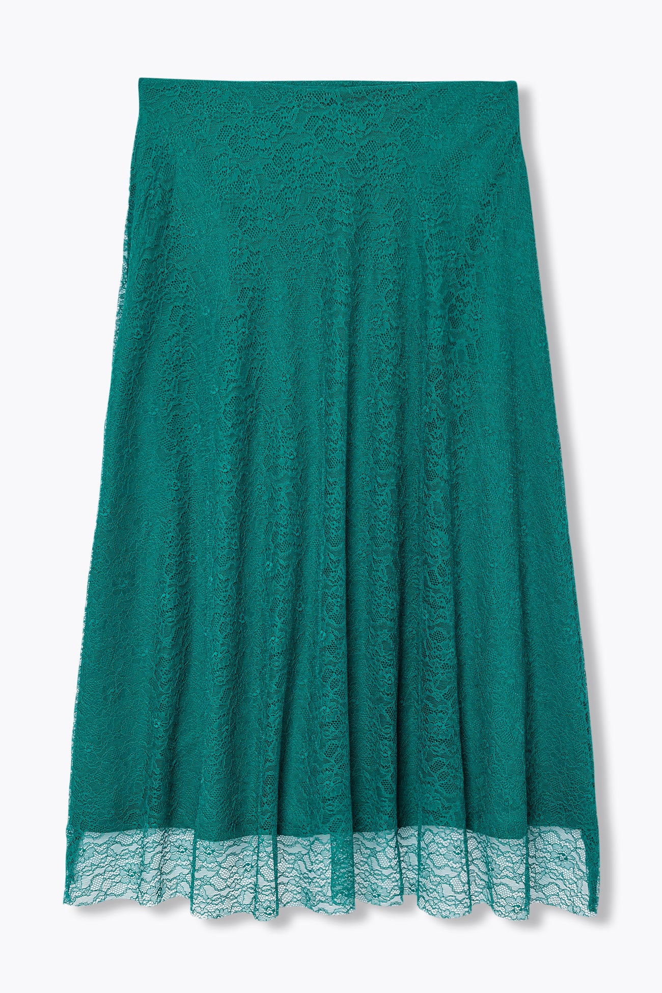 Longue jupe en dentelle Femme - Vert émeraude – Image 5