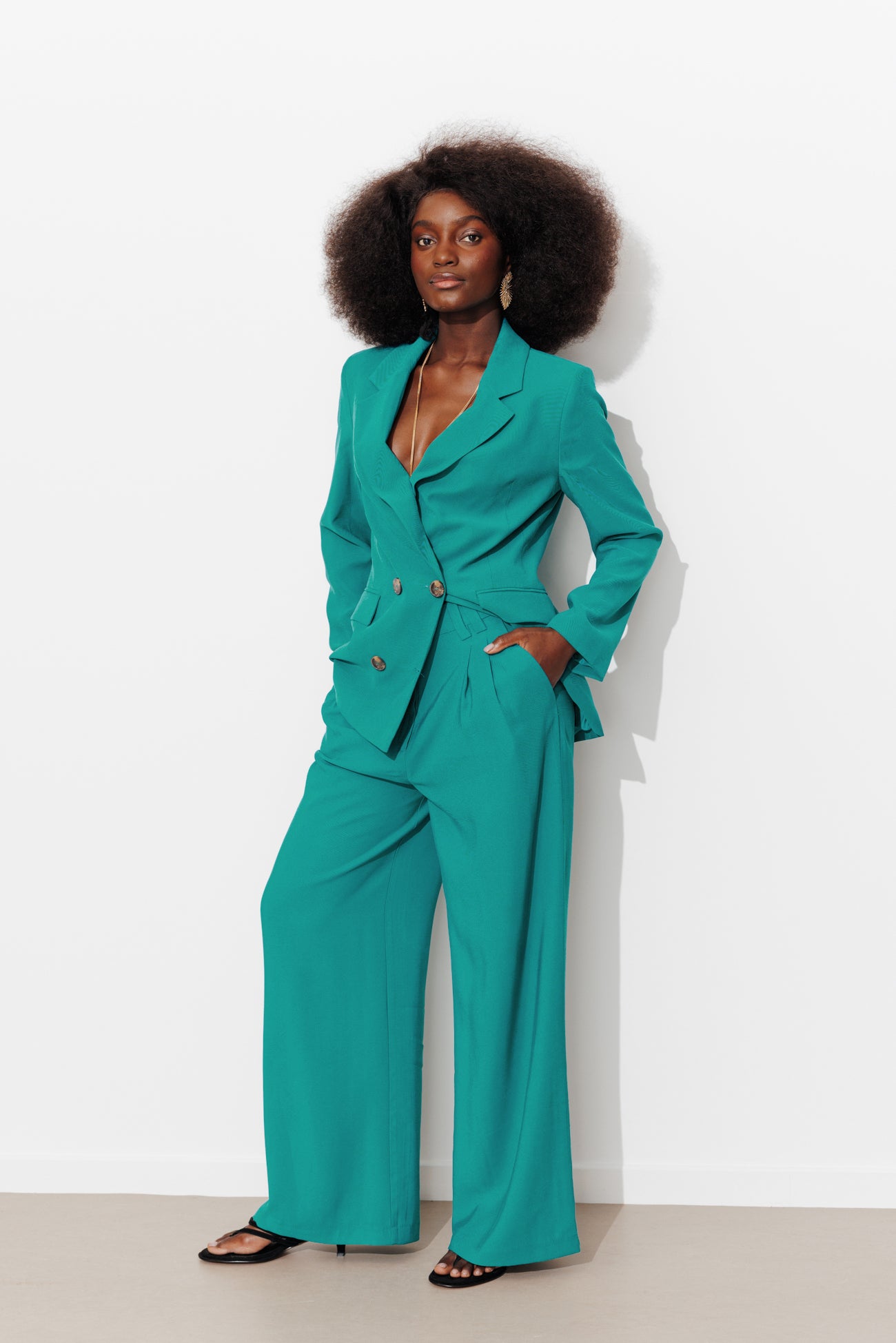 Pantalon de tailleur Femme - Vert émeraude – Image 2