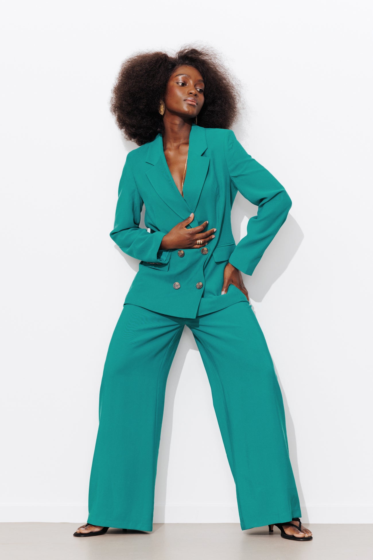 Pantalon de tailleur Femme - Vert émeraude