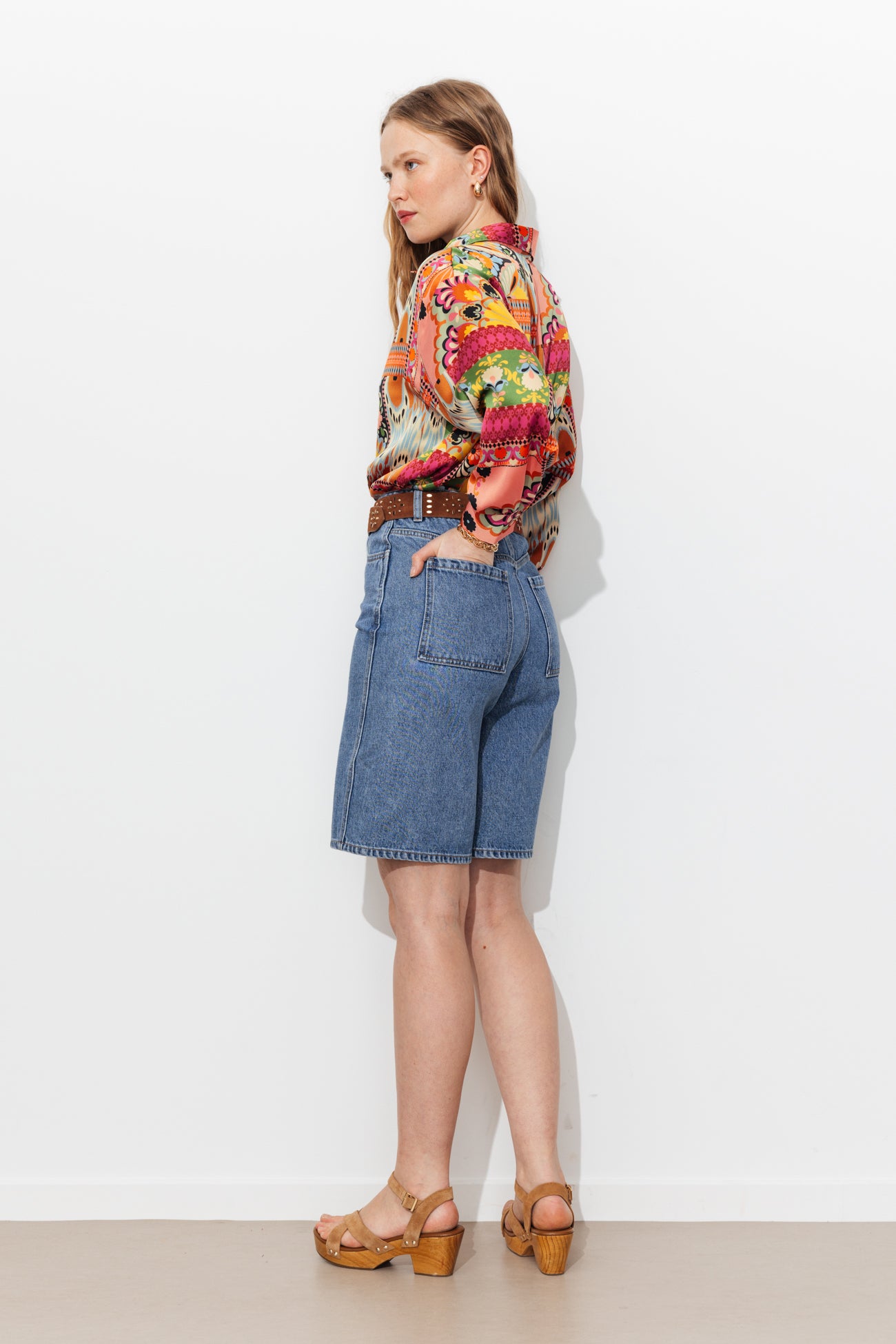 Chemise imprimée en satin - Imprimé multicolore – Image 3