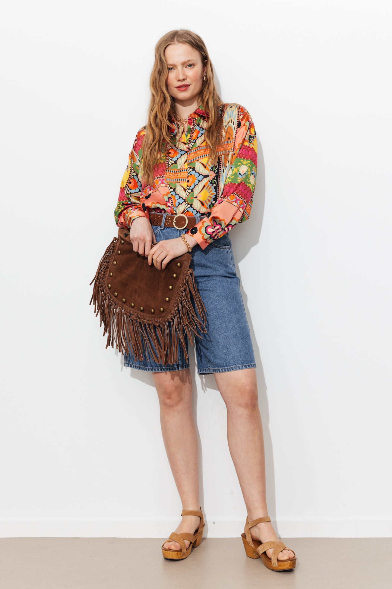 Chemise imprimée en satin - Imprimé multicolore – Image 4