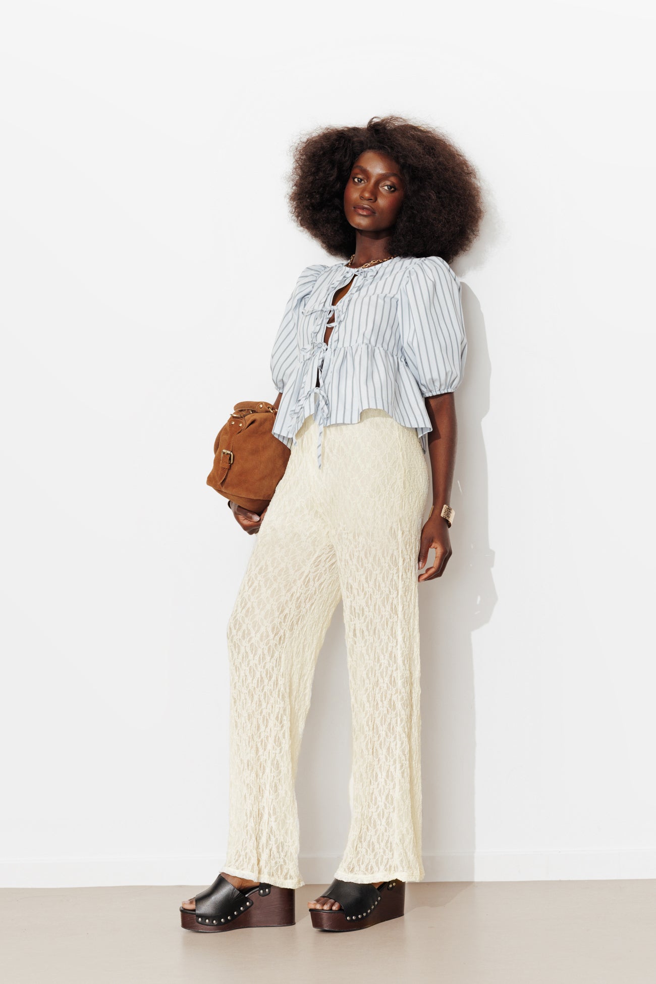 Pantalon en dentelle Femme - Beige