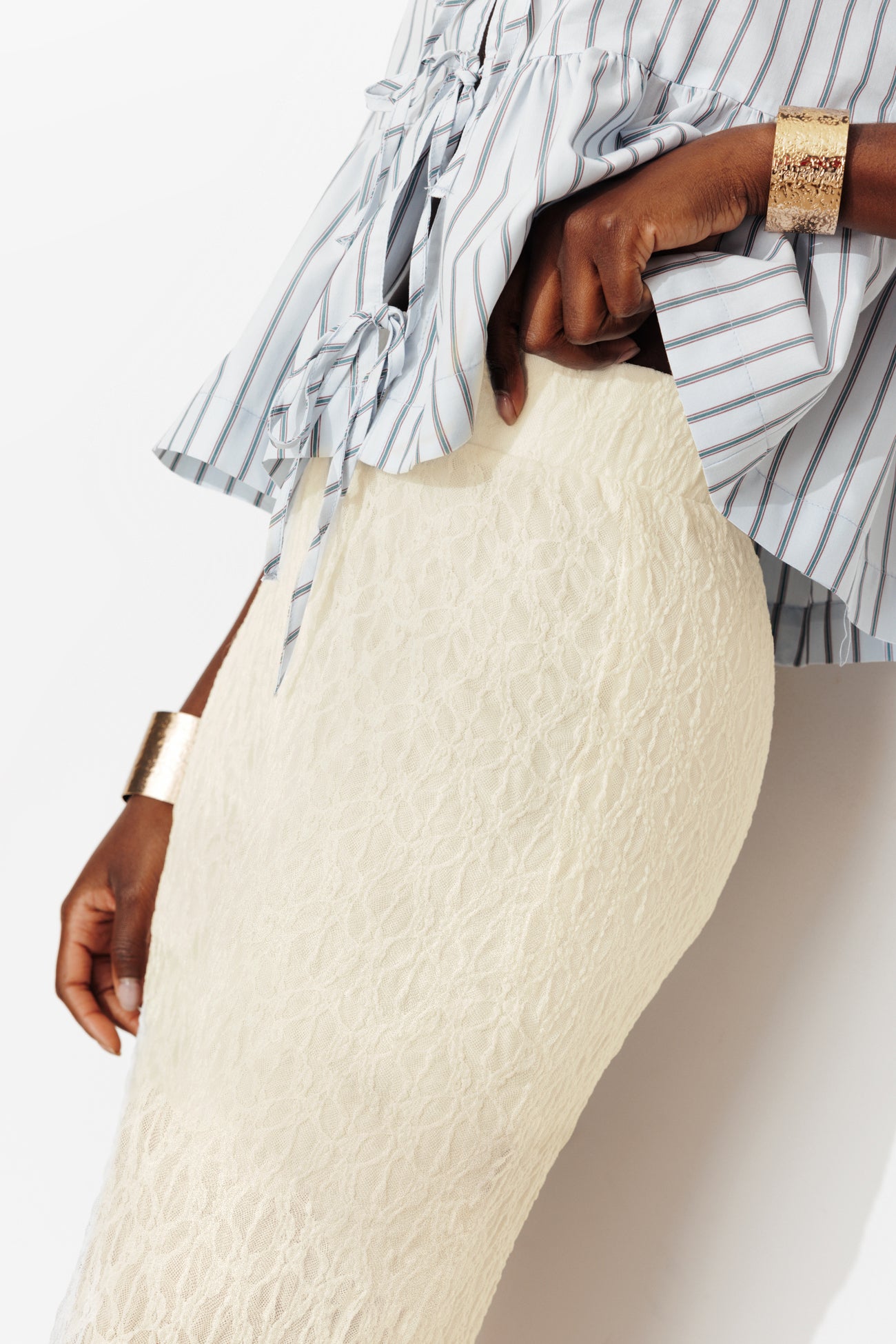 Pantalon en dentelle Femme - Beige – Image 4