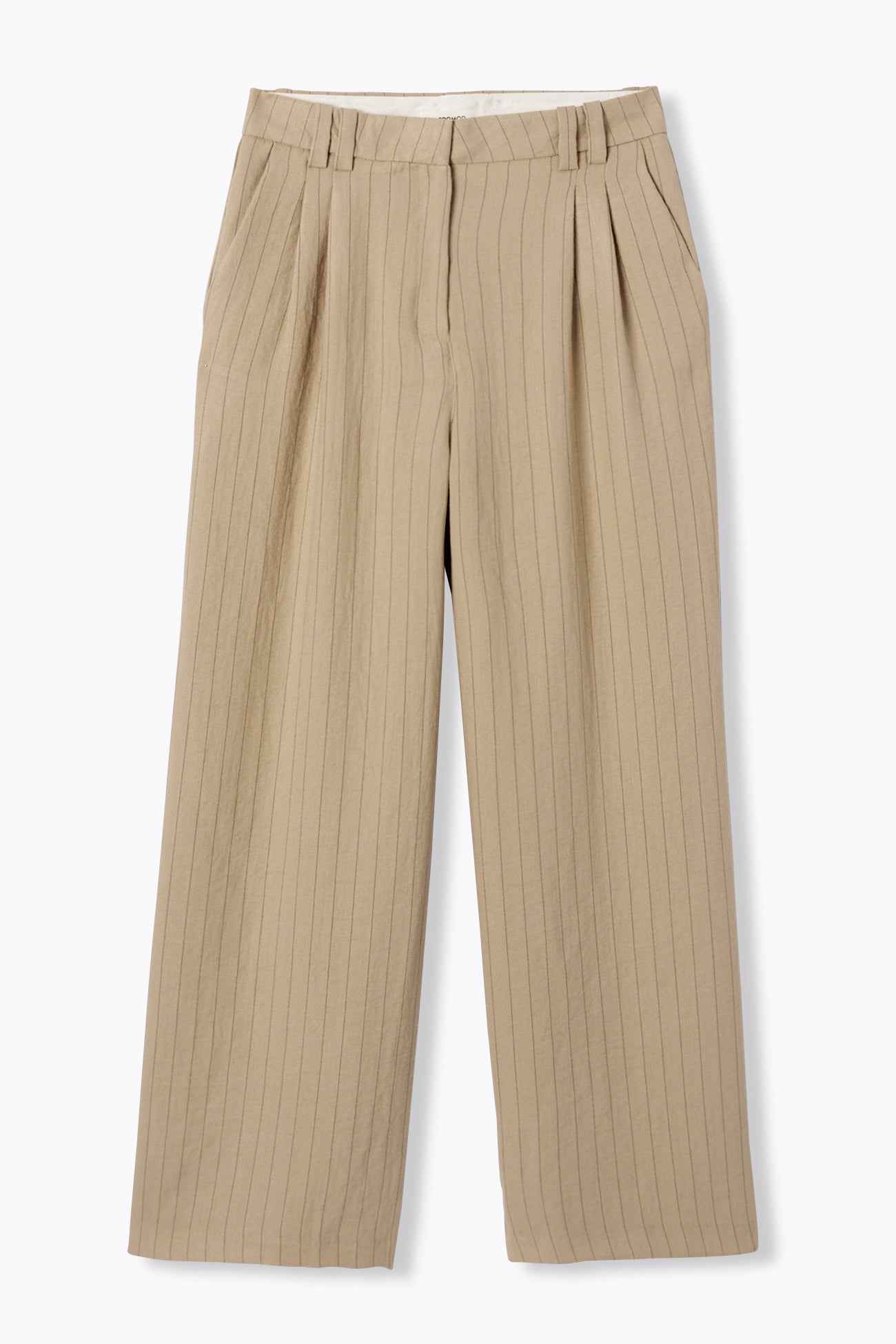 Pantalon tailleur rayé Femme - Rayé beige – Image 5
