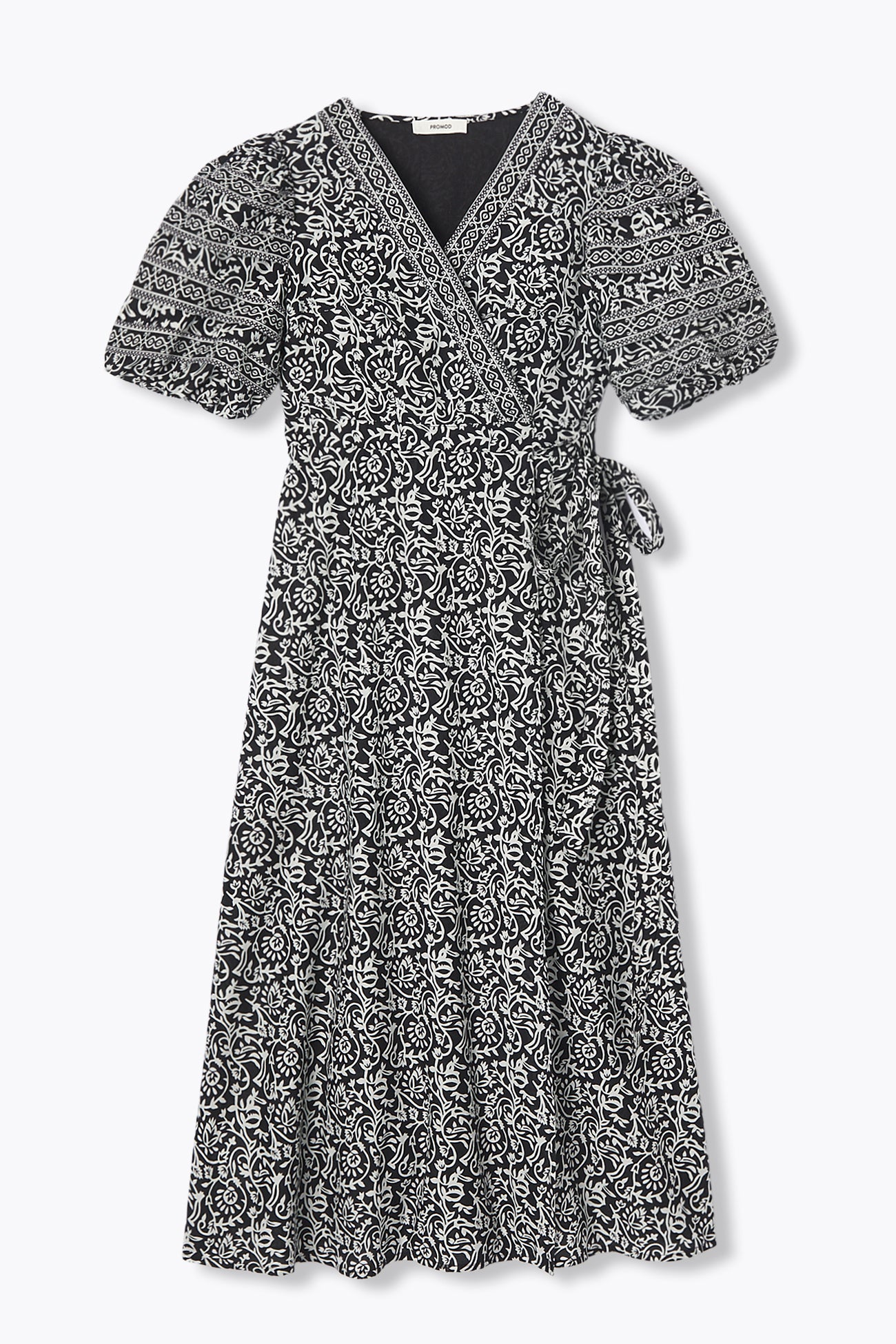 Robe longue portefeuille - Noir – Image 5