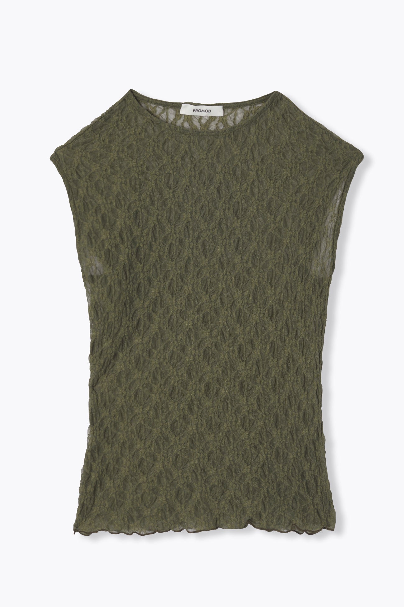 T-shirt en dentelle Femme – Kaki