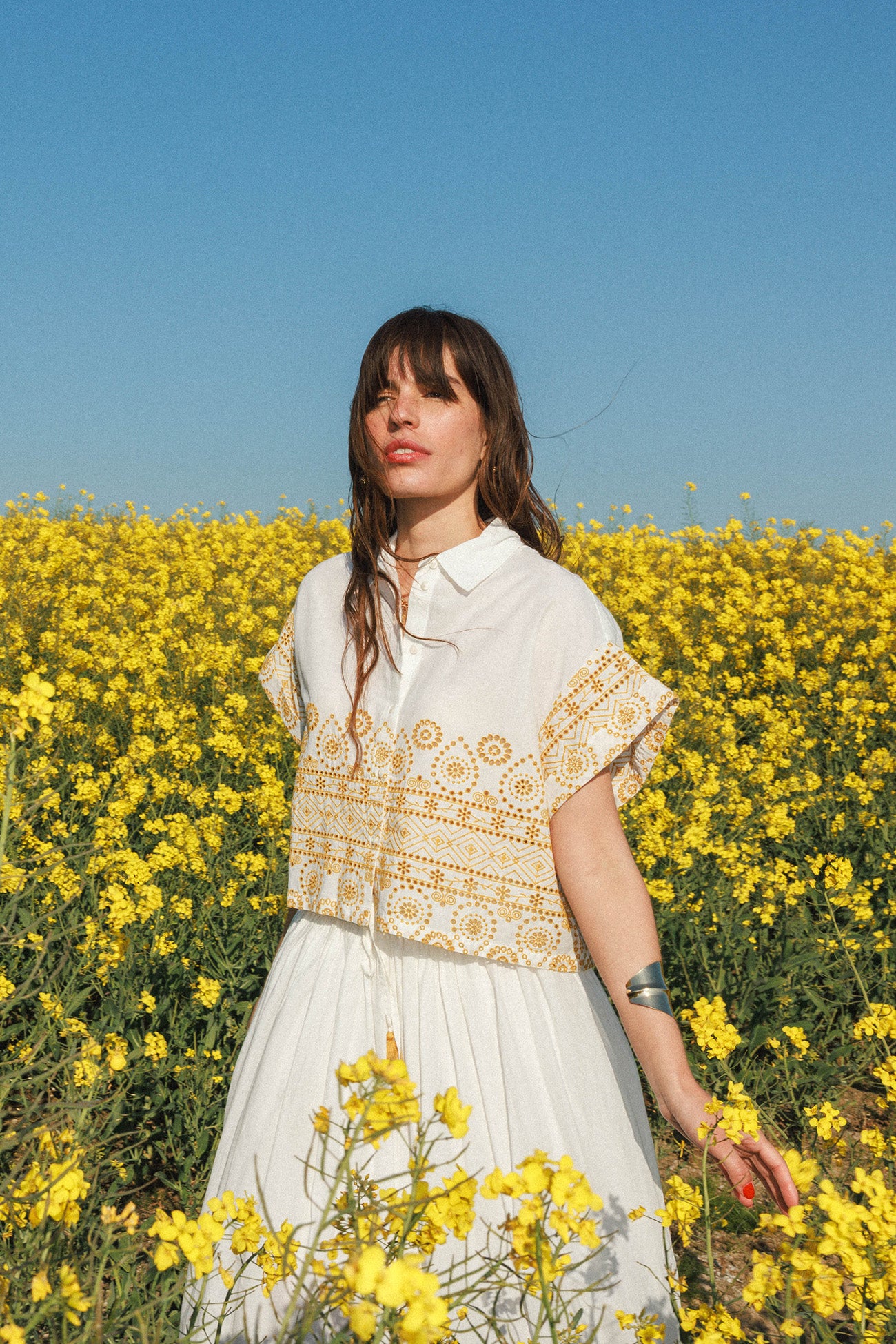 Chemise en broderie anglaise – Ecru