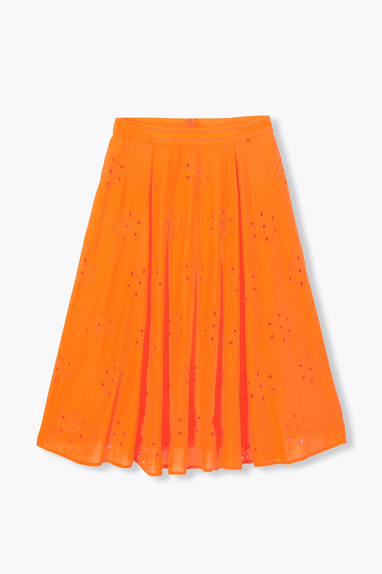 Jupe en broderie anglaise - Orange – Image 7