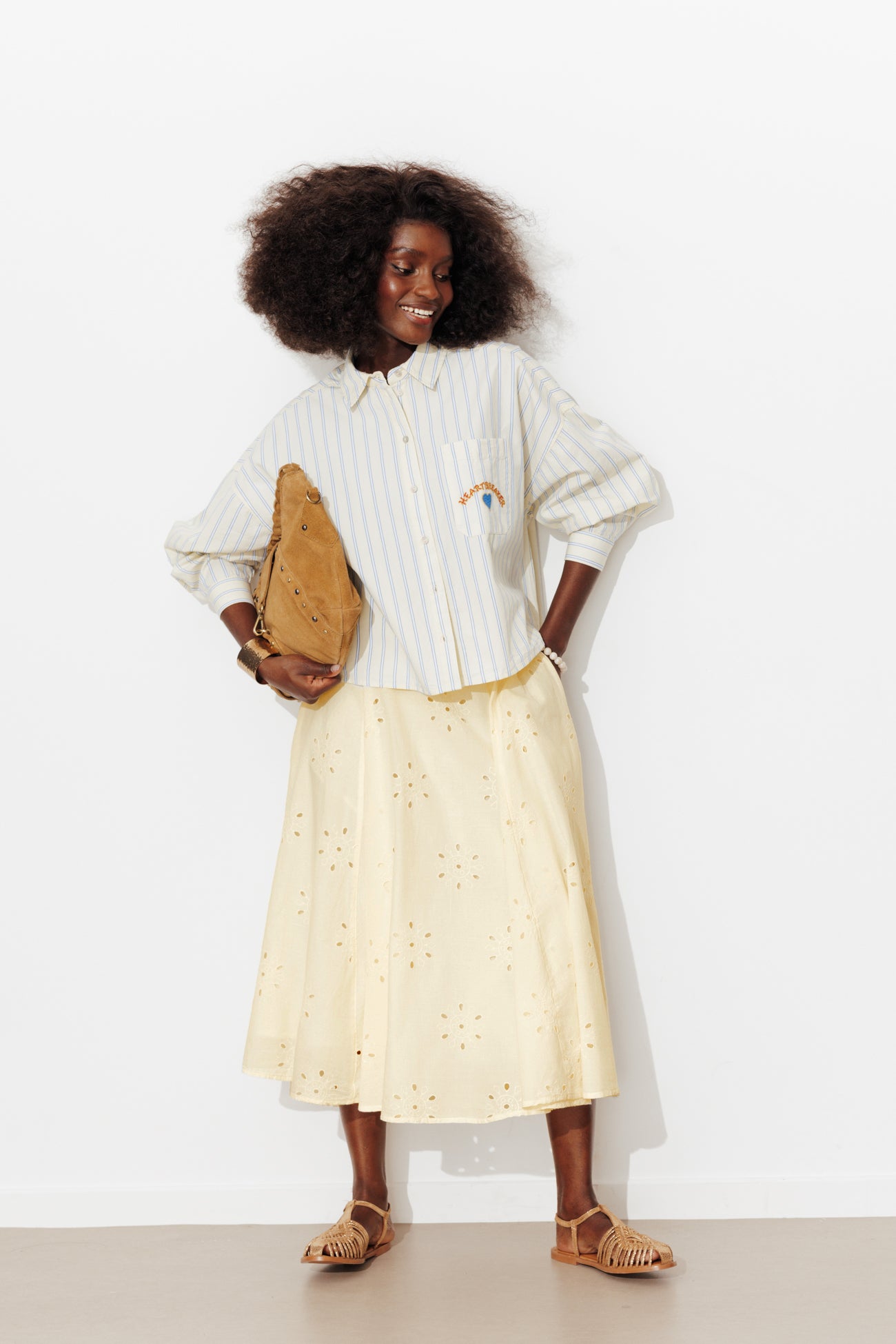 Jupe en broderie anglaise - Ecru – Image 4